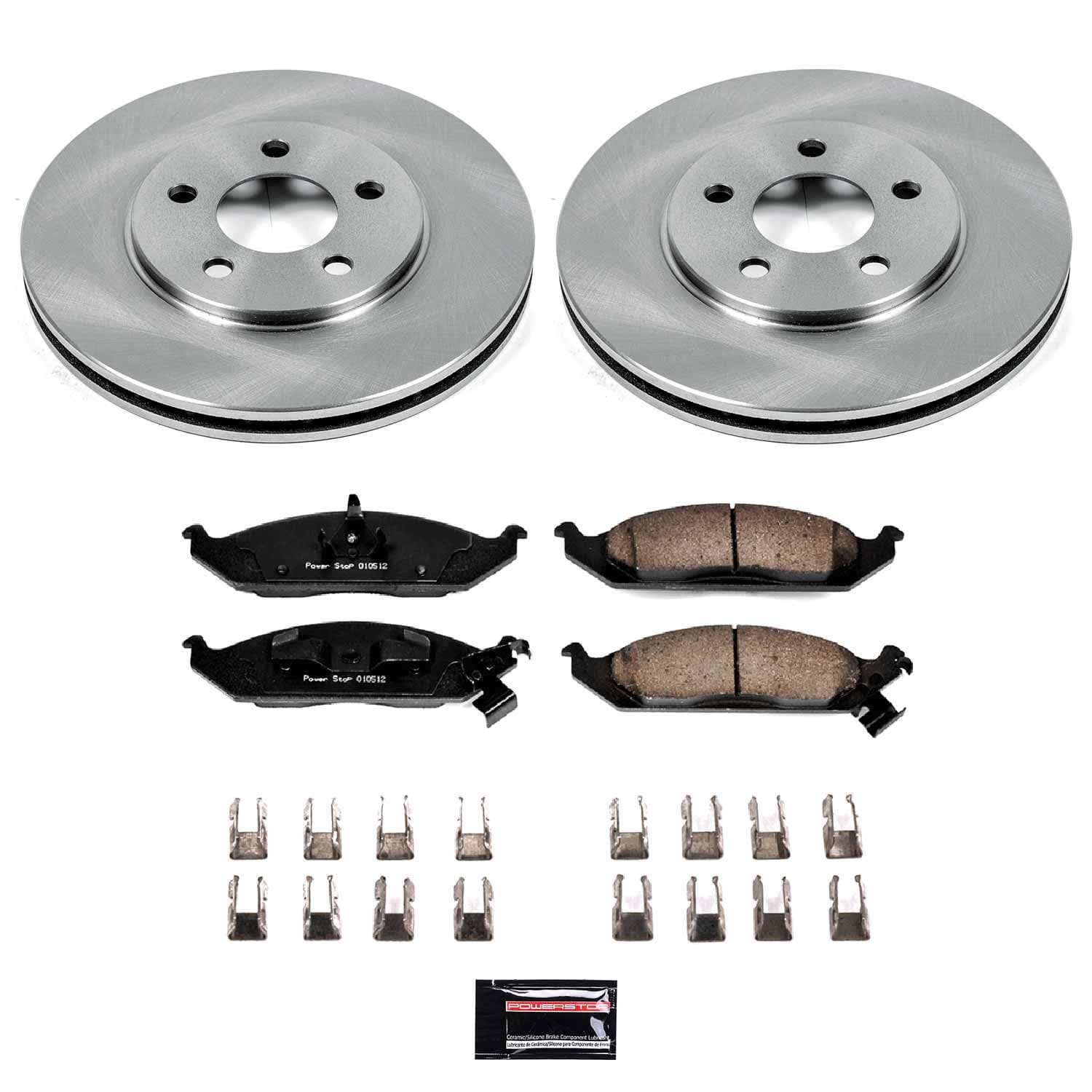 Power Stop - KOE1676 - Front - Disc Brake Pad and Rotor Kit image 1