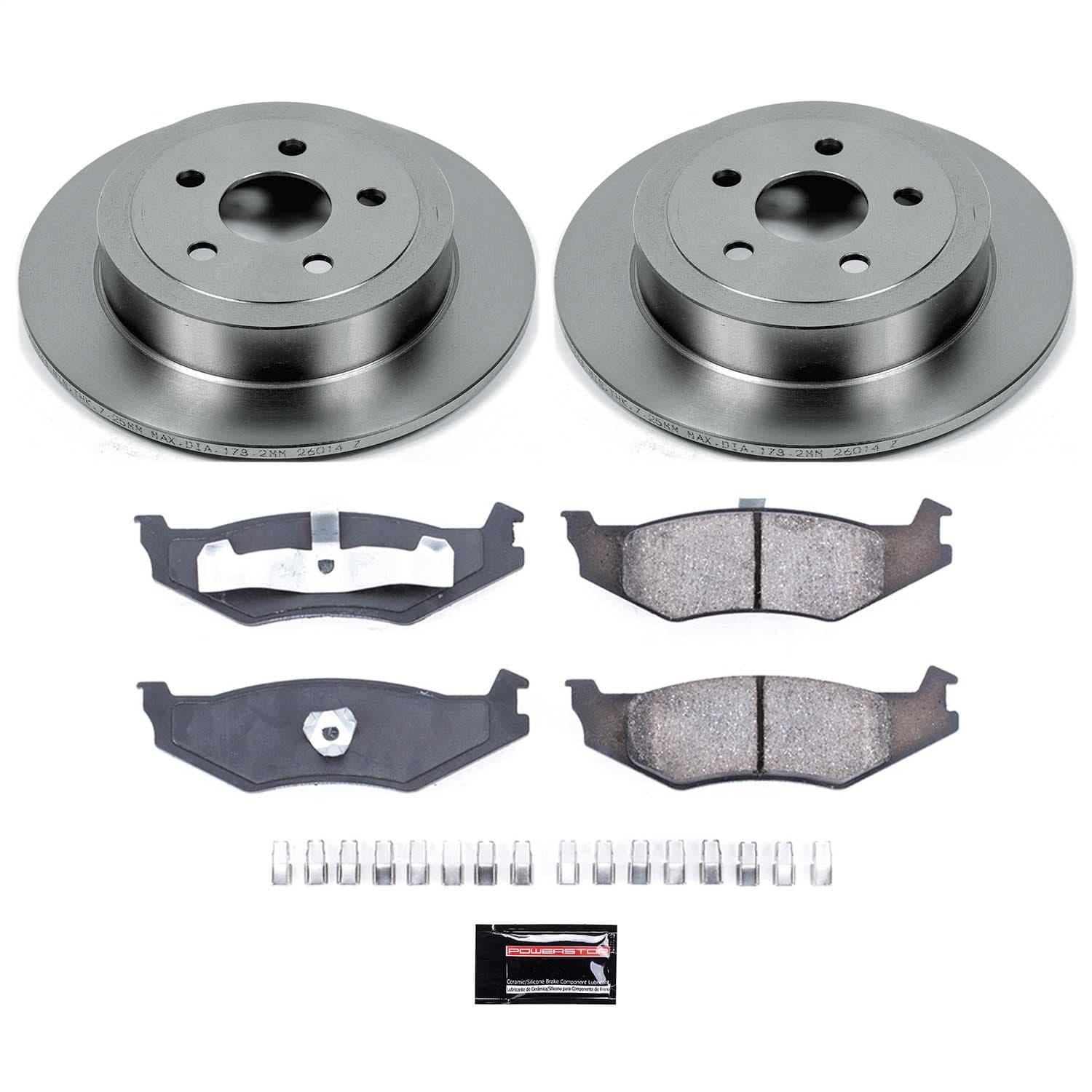 Power Stop - KOE1687 - Rear - Disc Brake Pad and Rotor Kit image 1