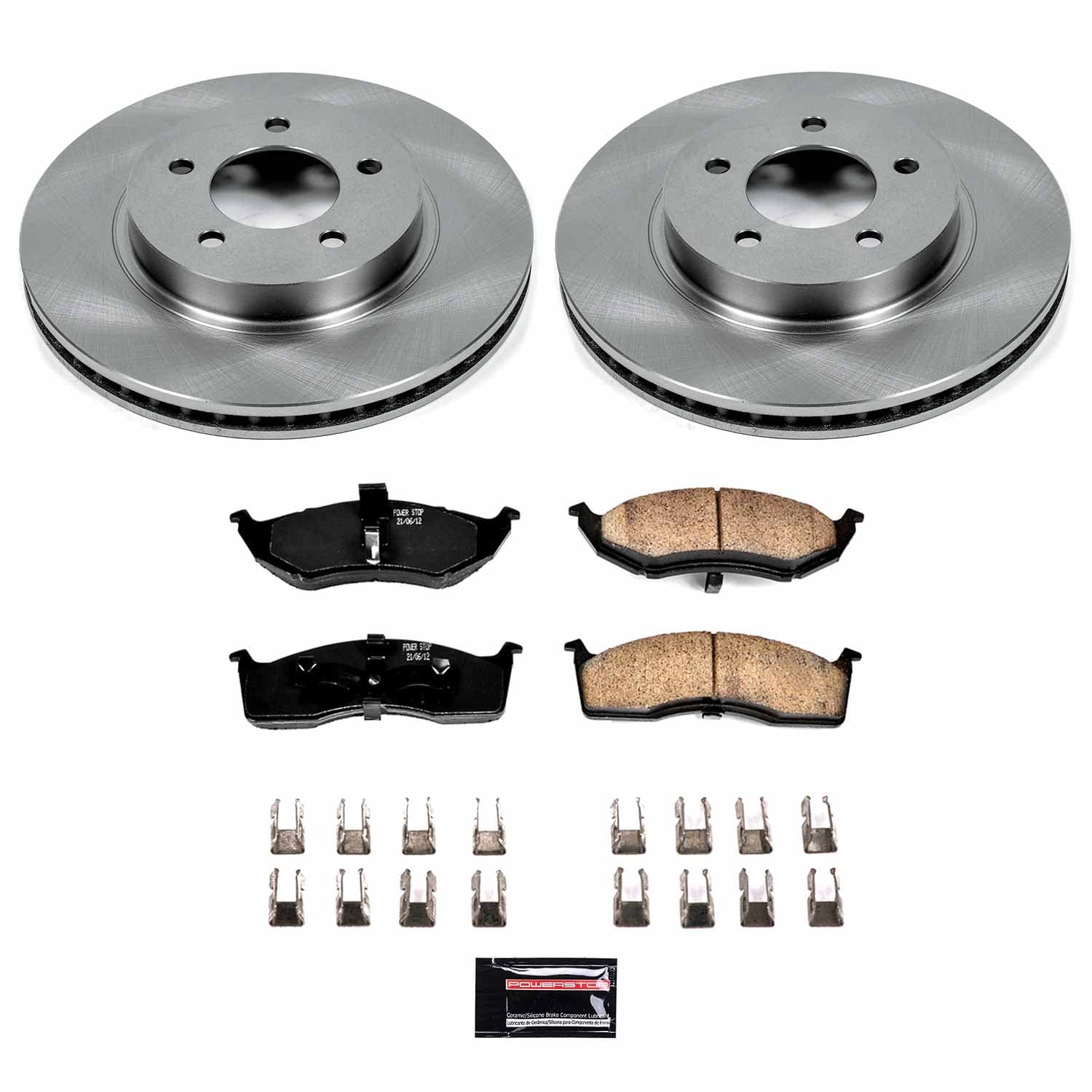 Power Stop - KOE1694 - Front - Disc Brake Pad and Rotor Kit image 1