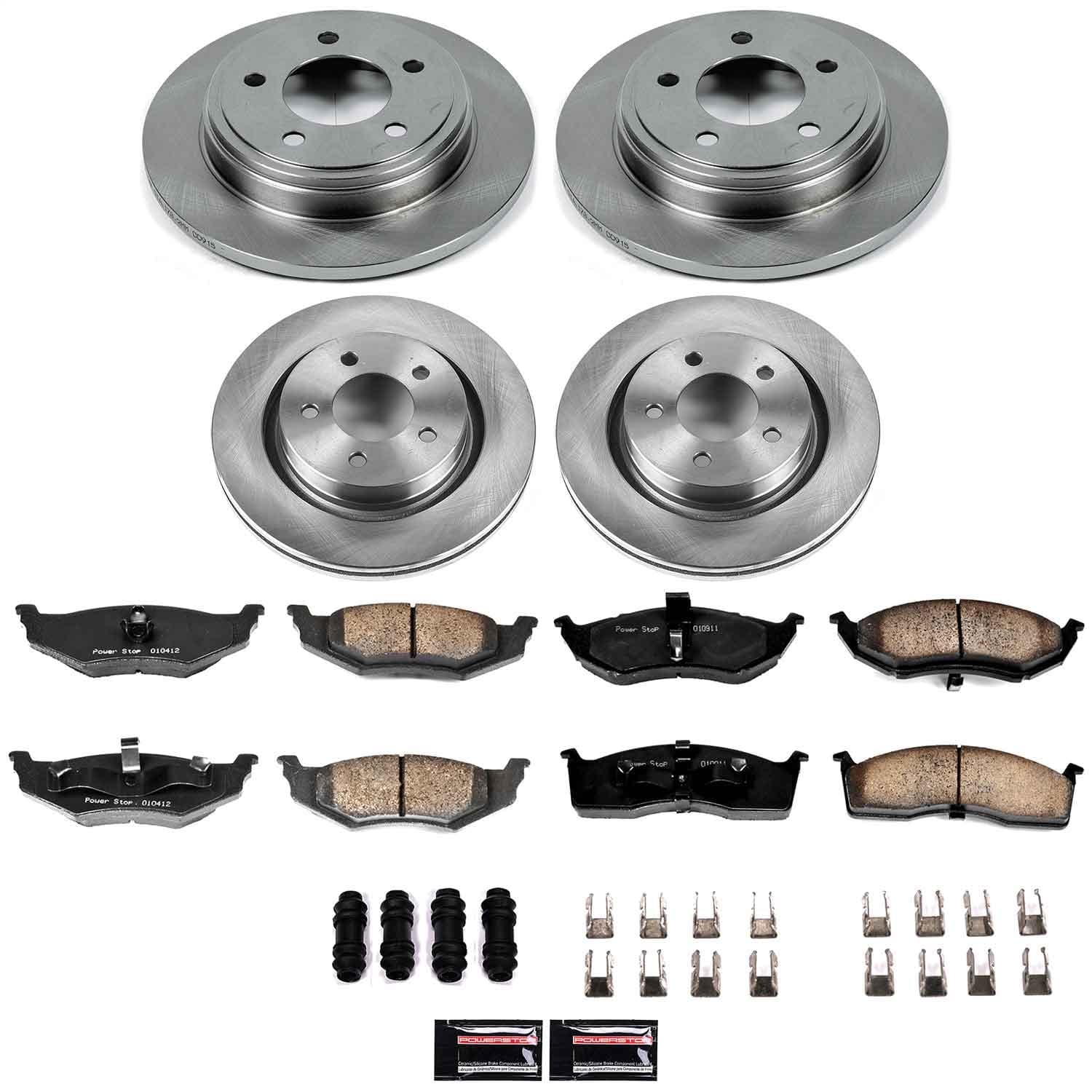 Power Stop - KOE1701 - Front and Rear - Disc Brake Pad and Rotor Kit image 1