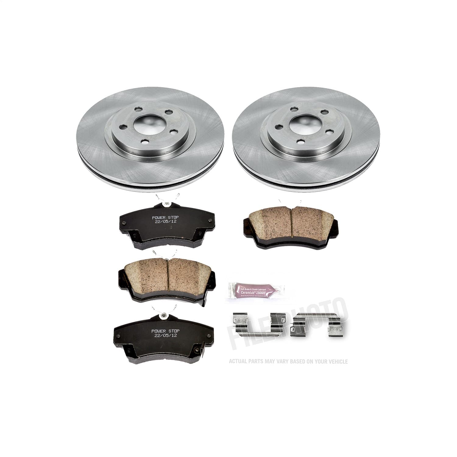 Power Stop - KOE1704 - Front - Disc Brake Pad and Rotor Kit image 1