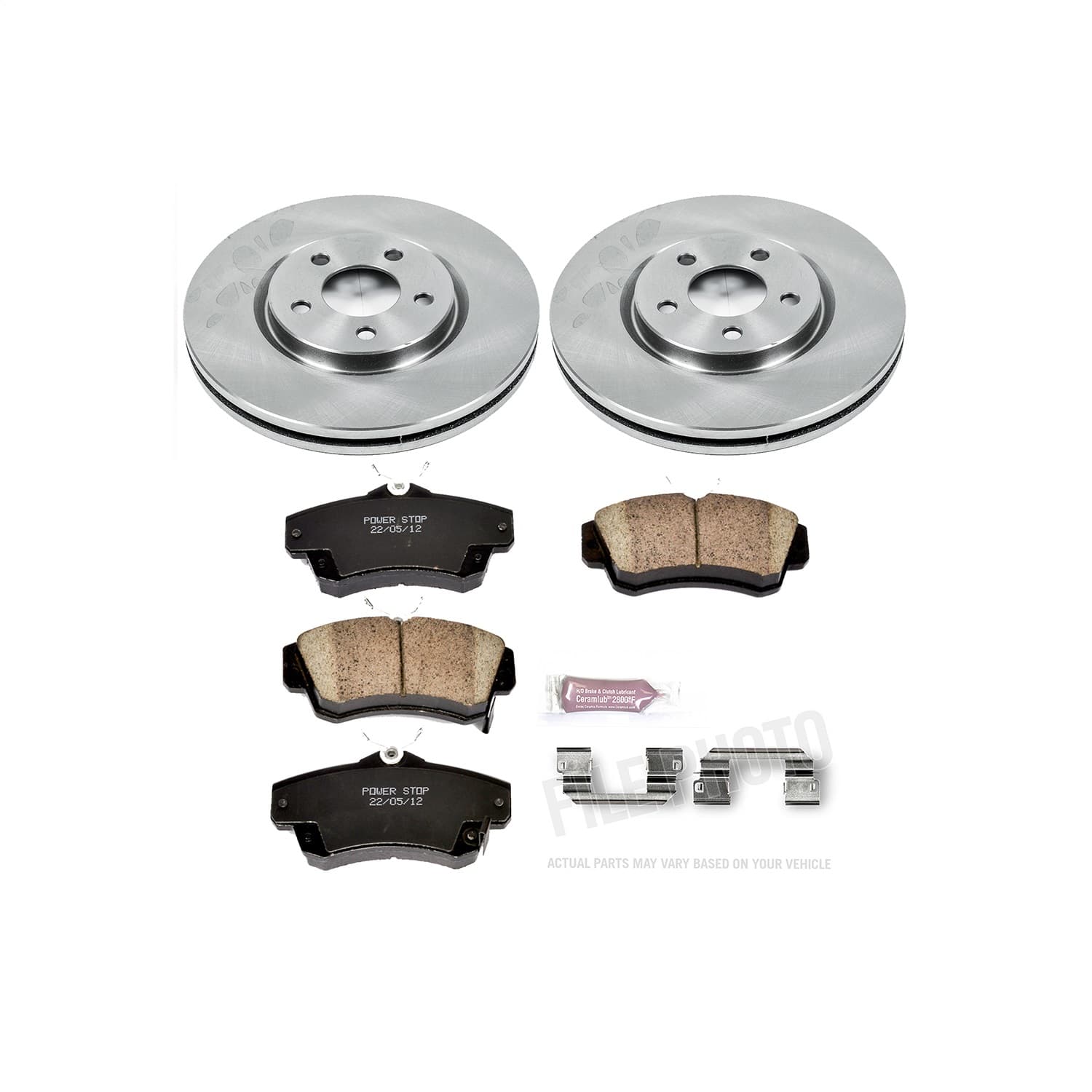 Power Stop - KOE1706 - Front - Disc Brake Pad and Rotor Kit image 1