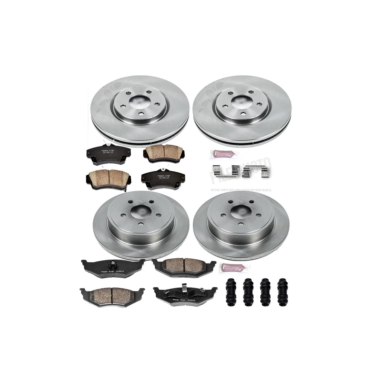 Power Stop - KOE1708 - Front and Rear - Disc Brake Pad and Rotor Kit image 1