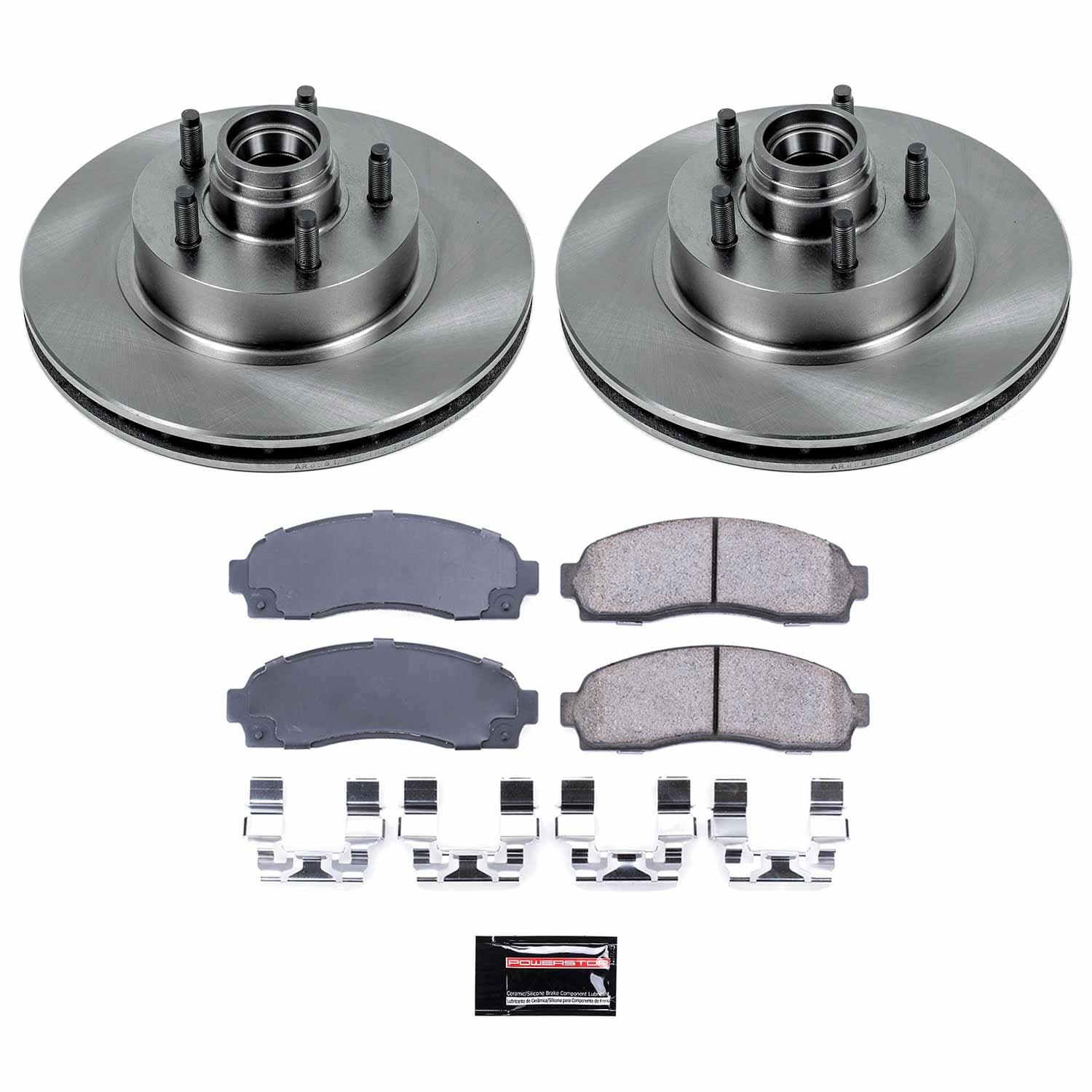 Power Stop - KOE1857 - Front - Disc Brake Pad and Rotor Kit image 1