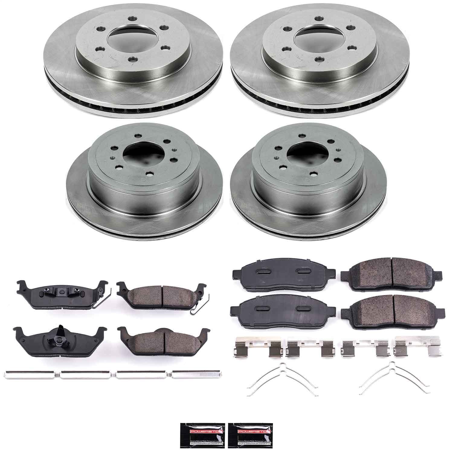 Power Stop - KOE1944 - Front and Rear - Disc Brake Pad and Rotor Kit image 1