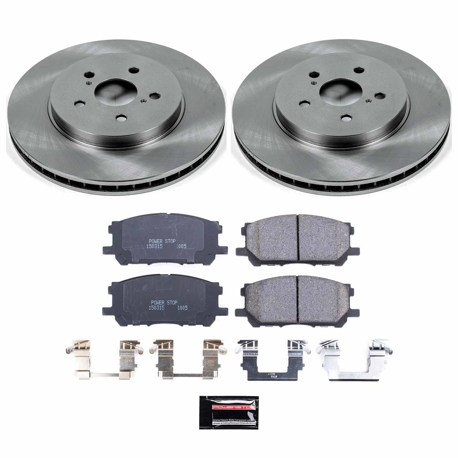 Power Stop - KOE196 - Front - Disc Brake Pad and Rotor Kit image 1