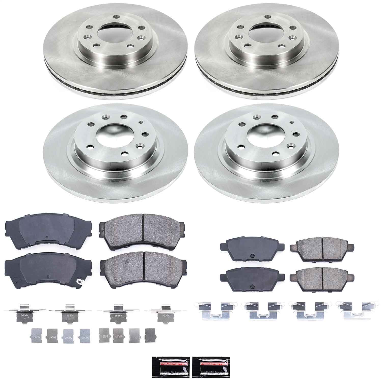 Power Stop - KOE200 - Front and Rear - Disc Brake Pad and Rotor Kit image 1