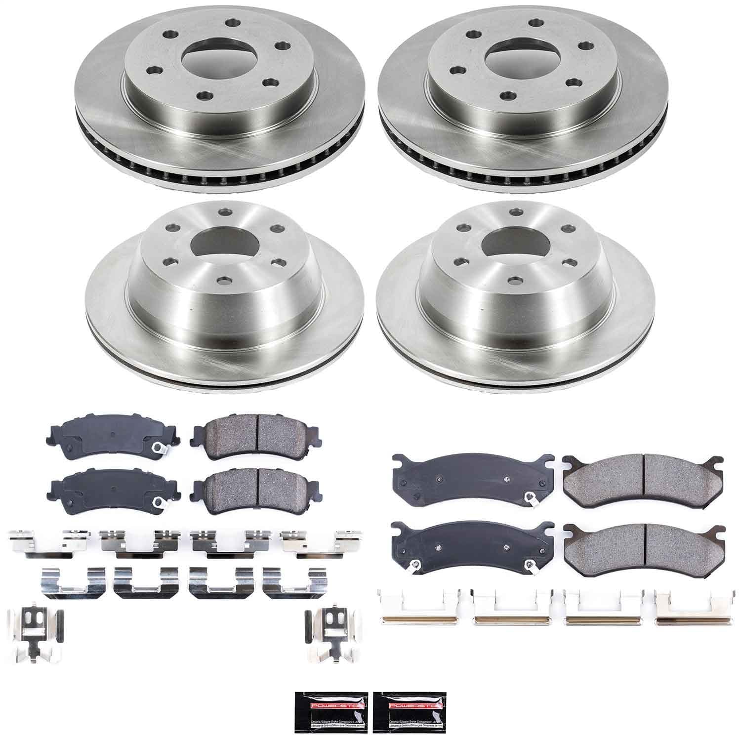 Power Stop - KOE2010 - Front and Rear - Disc Brake Pad and Rotor Kit image 1