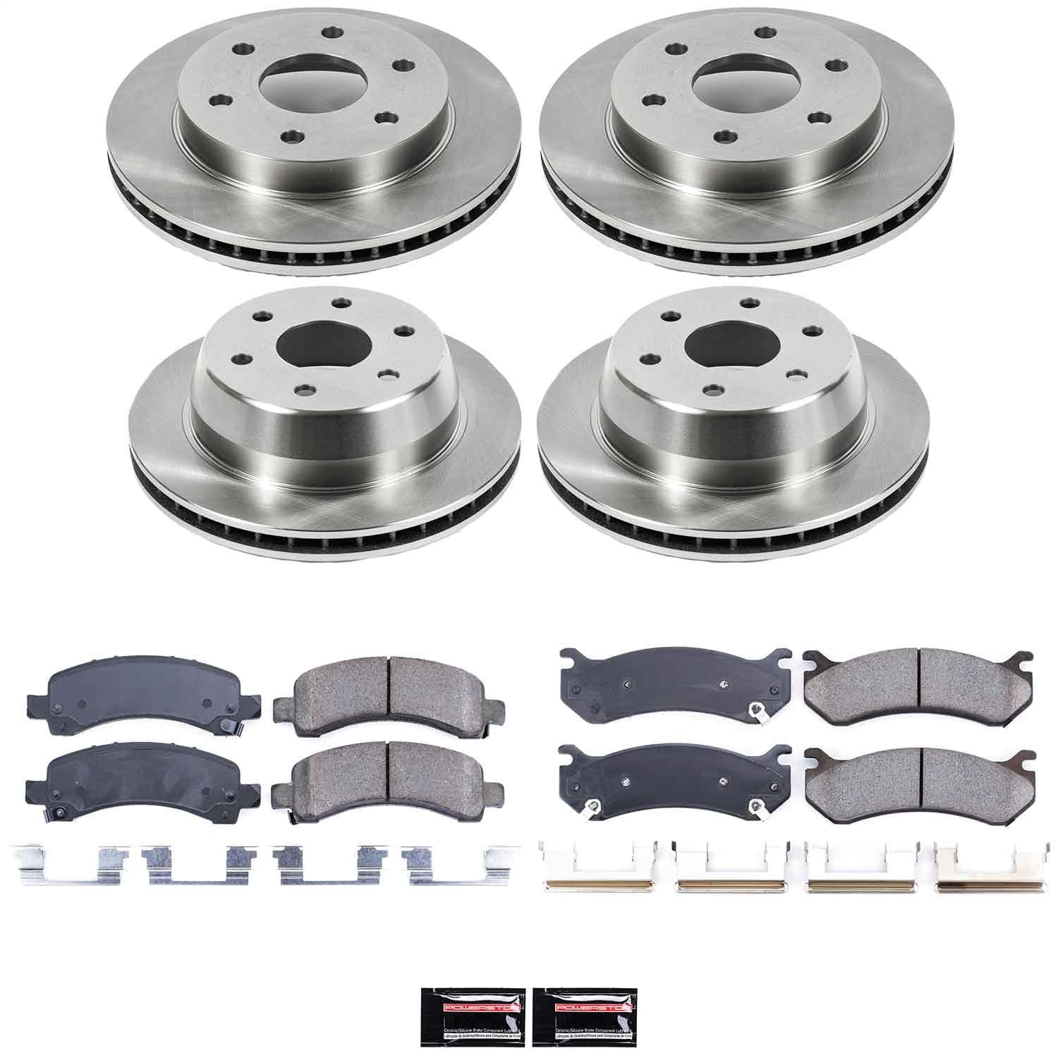 Power Stop - KOE2016 - Front and Rear - Disc Brake Pad and Rotor Kit image 1