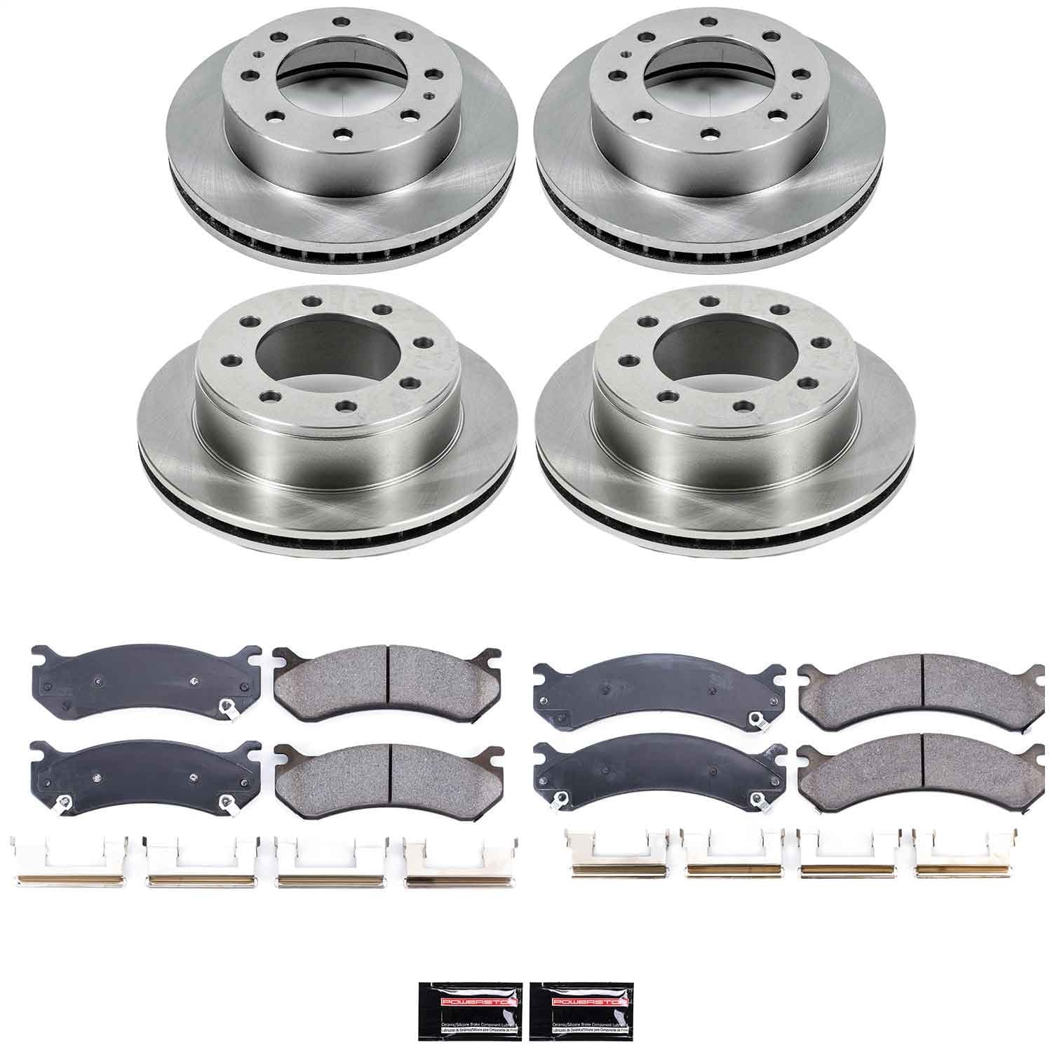 Power Stop - KOE2027 - Front and Rear - Disc Brake Pad and Rotor Kit image 1