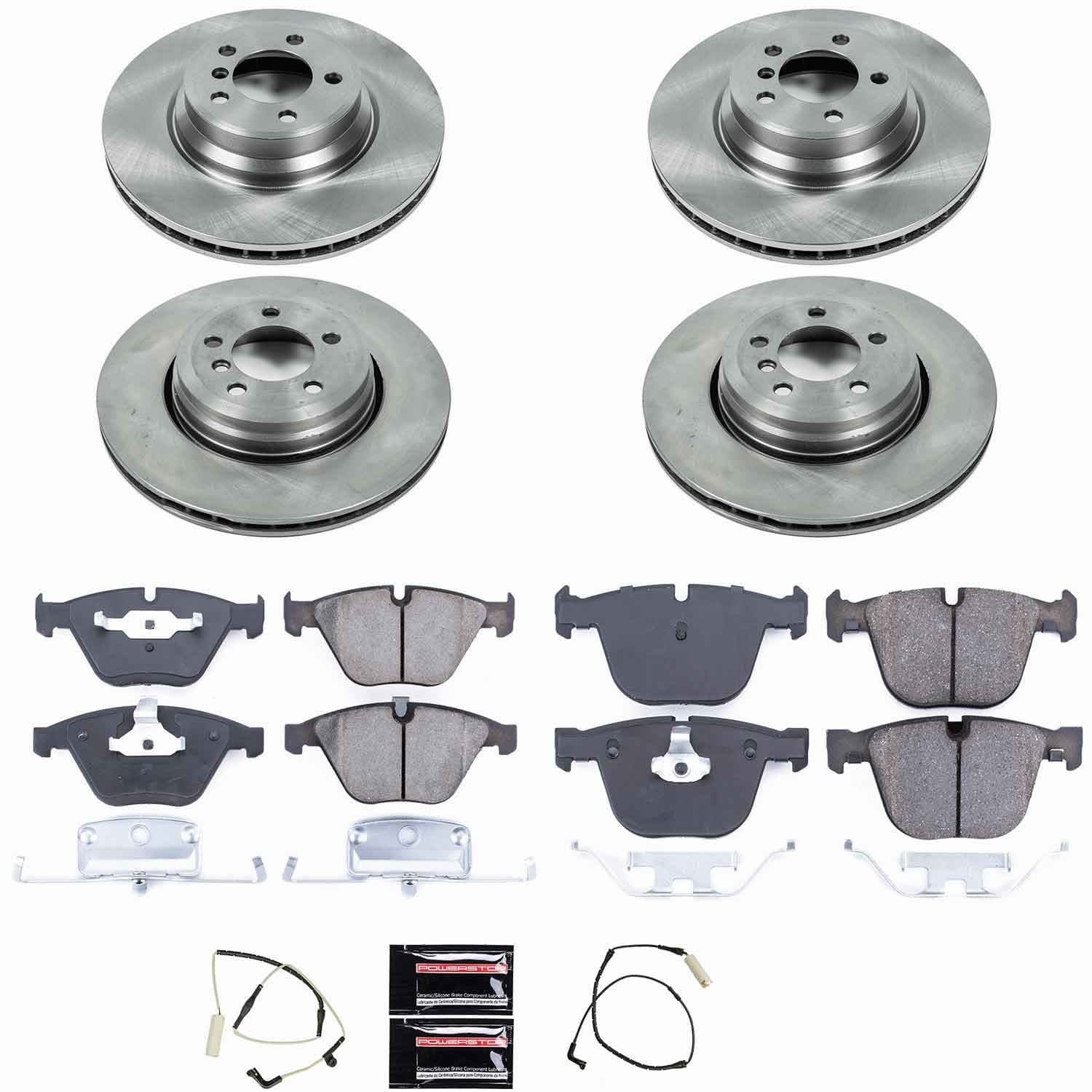 Power Stop - KOE2056 - Front and Rear - Disc Brake Pad and Rotor Kit image 1