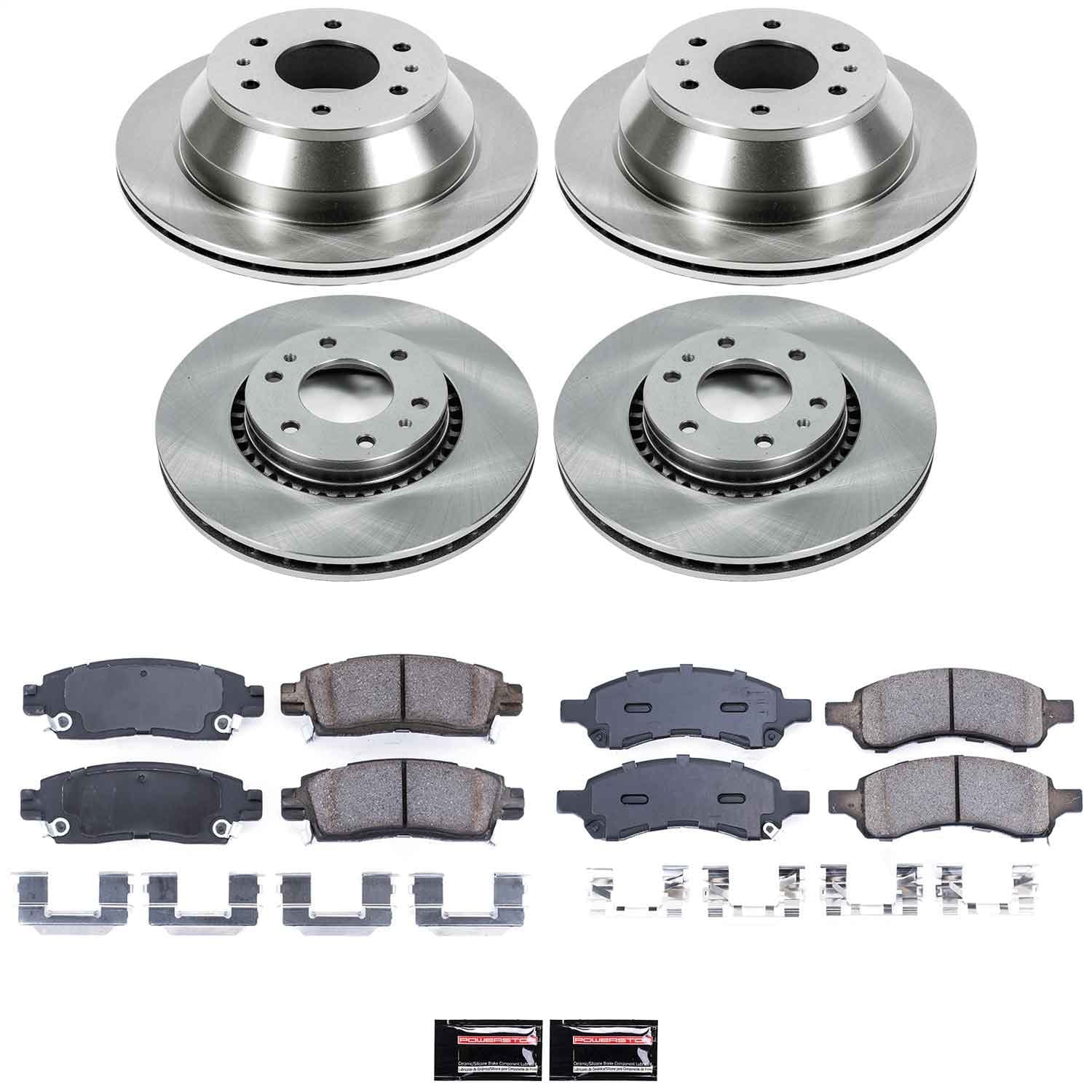 Power Stop - KOE2060 - Front and Rear - Disc Brake Pad and Rotor Kit image 1