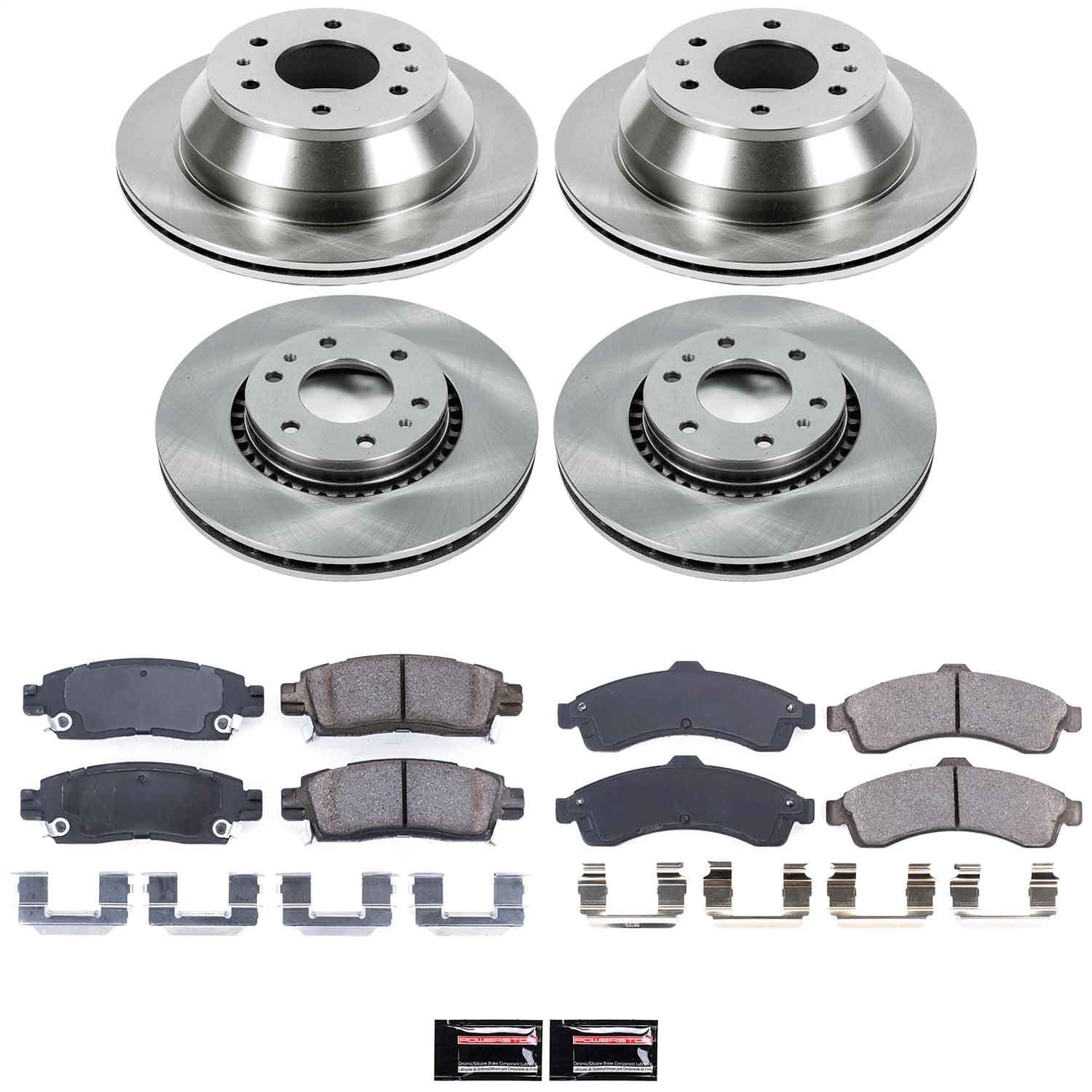 Power Stop - KOE2062 - Front and Rear - Disc Brake Pad and Rotor Kit image 1