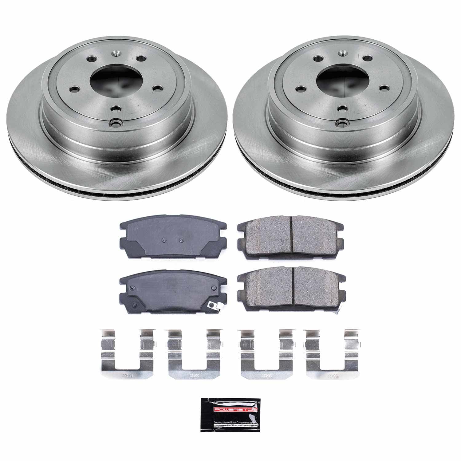 Power Stop - KOE2092 - Rear - Disc Brake Pad and Rotor Kit image 1