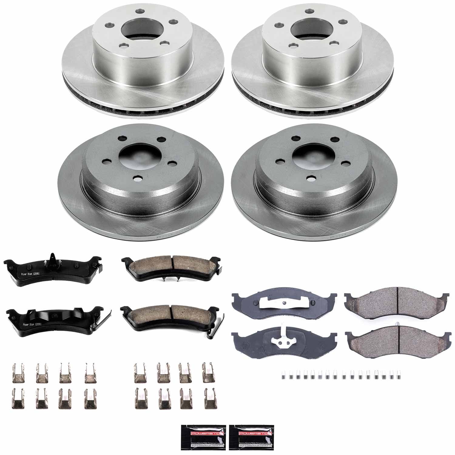 Power Stop - KOE2121 - Front and Rear - Disc Brake Pad and Rotor Kit image 1