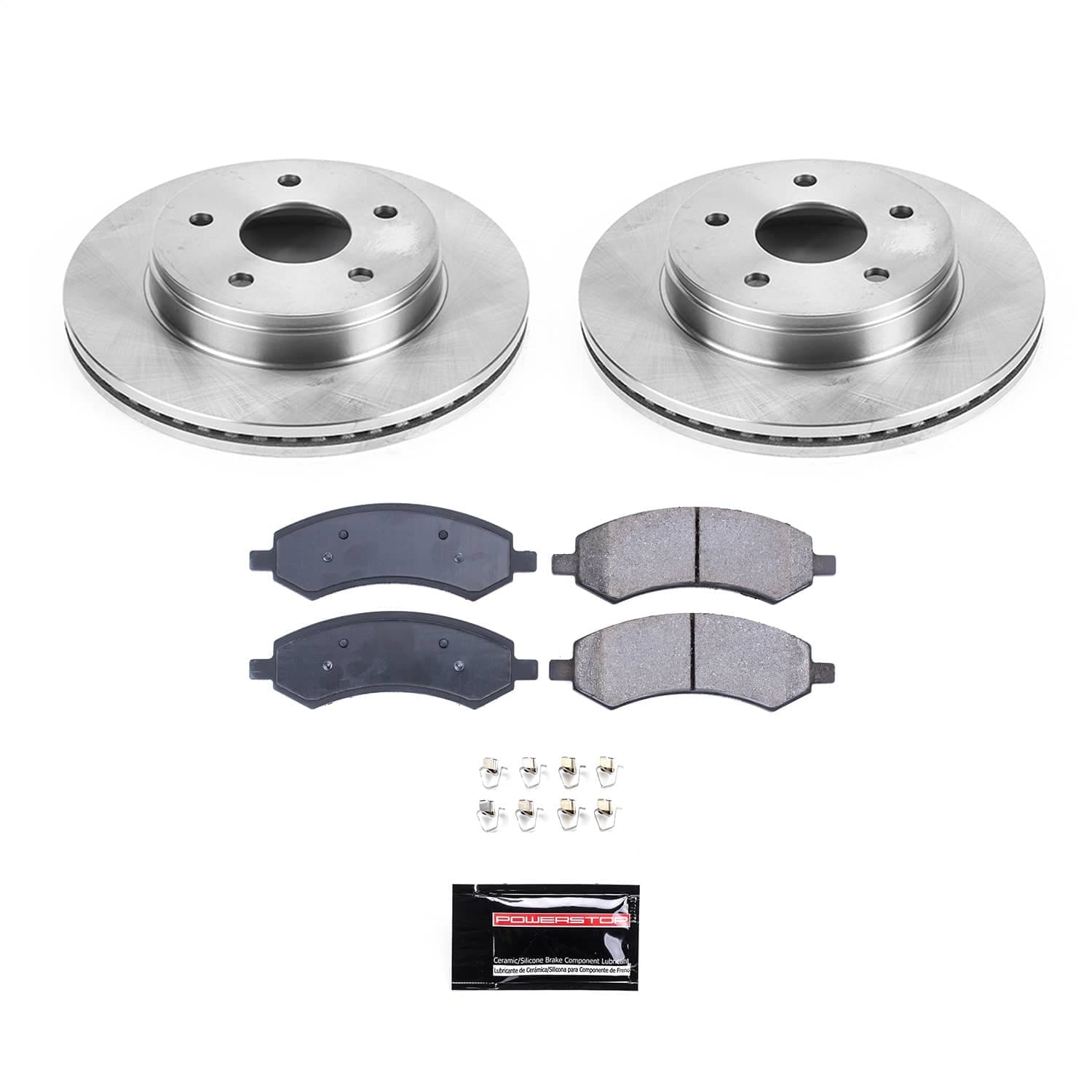 Power Stop - KOE2163 - Front - Disc Brake Pad and Rotor Kit image 1
