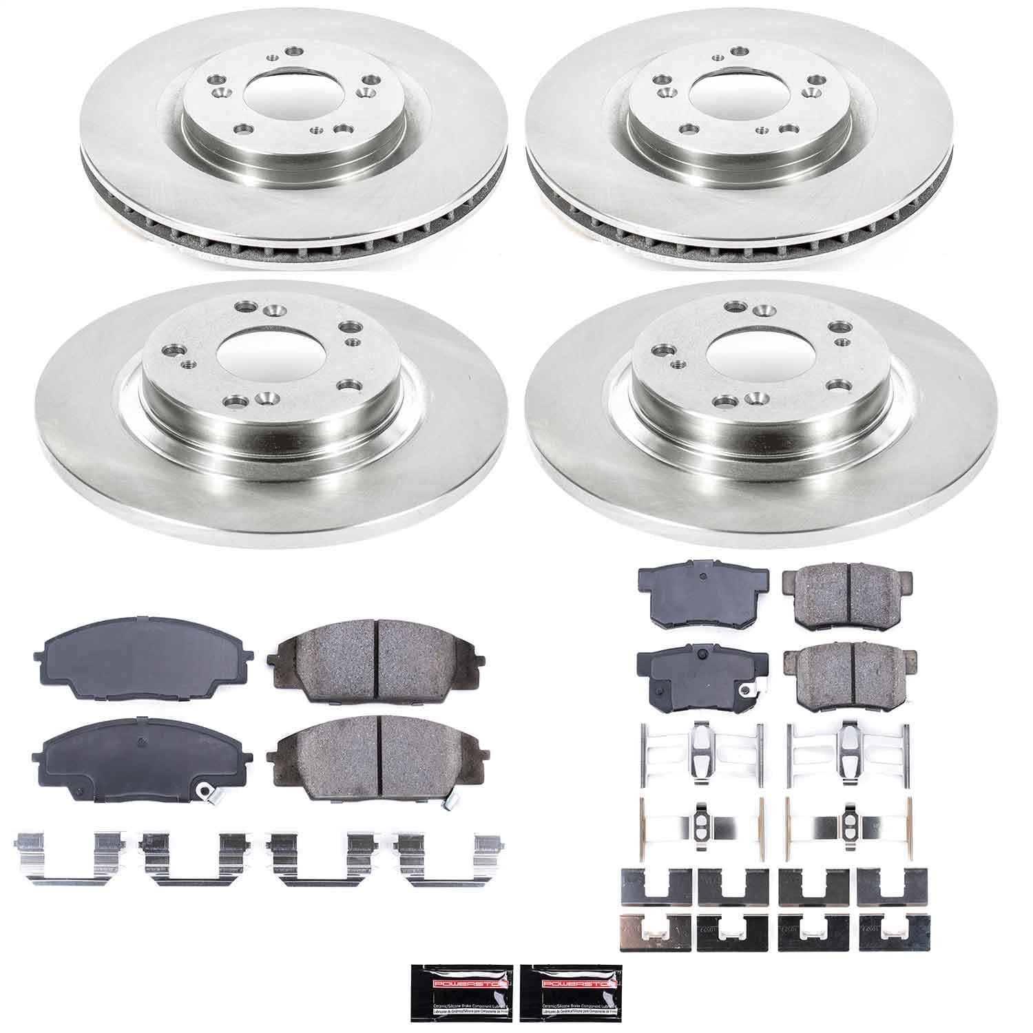 Power Stop - KOE2277 - Front and Rear - Disc Brake Pad and Rotor Kit image 1