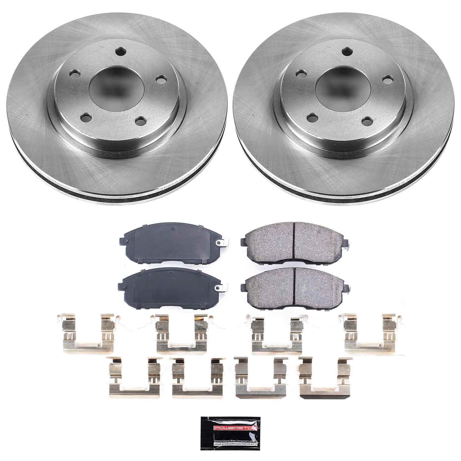 Power Stop - KOE2280 - Front - Disc Brake Pad and Rotor Kit image 1