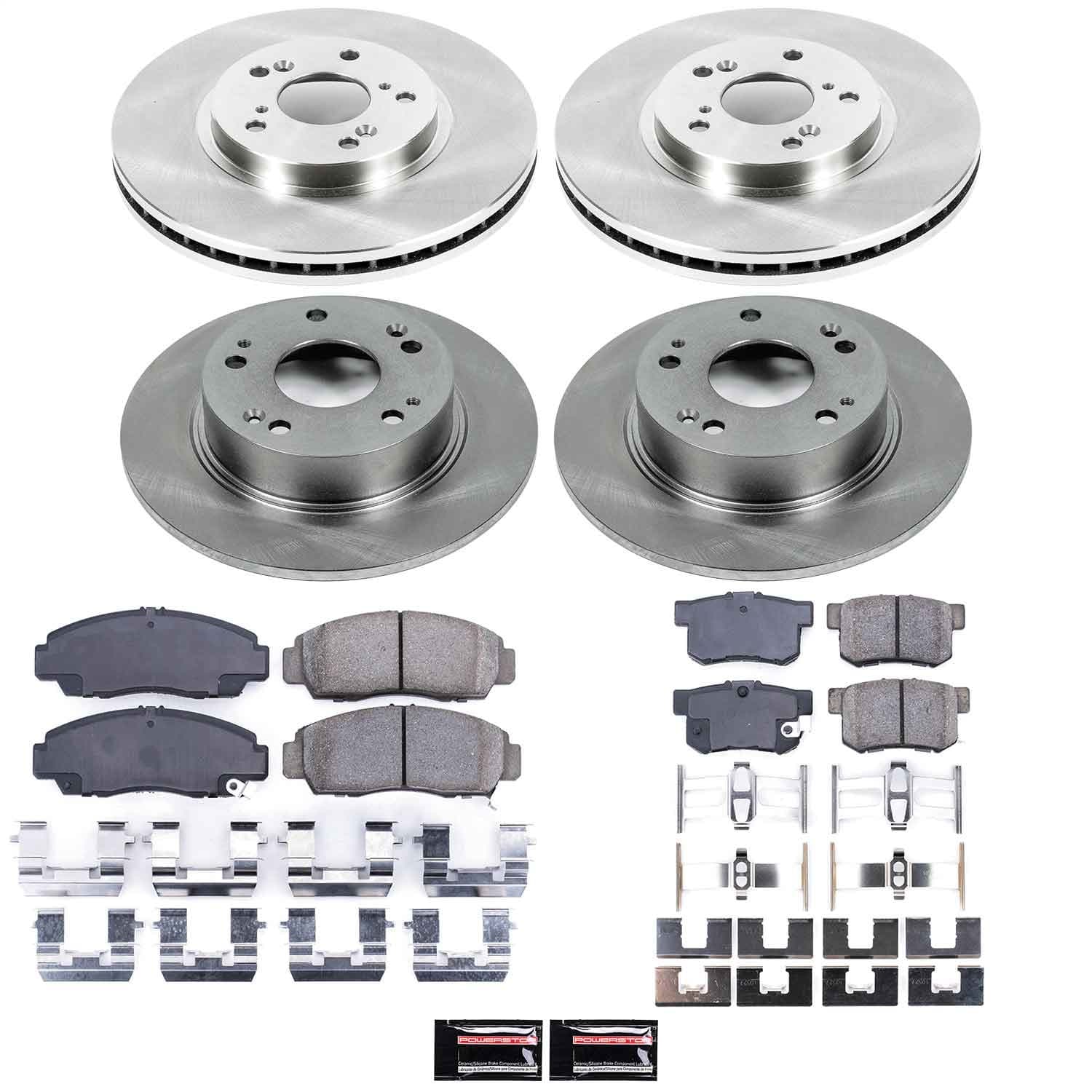 Power Stop - KOE2297 - Front and Rear - Disc Brake Pad and Rotor Kit image 1