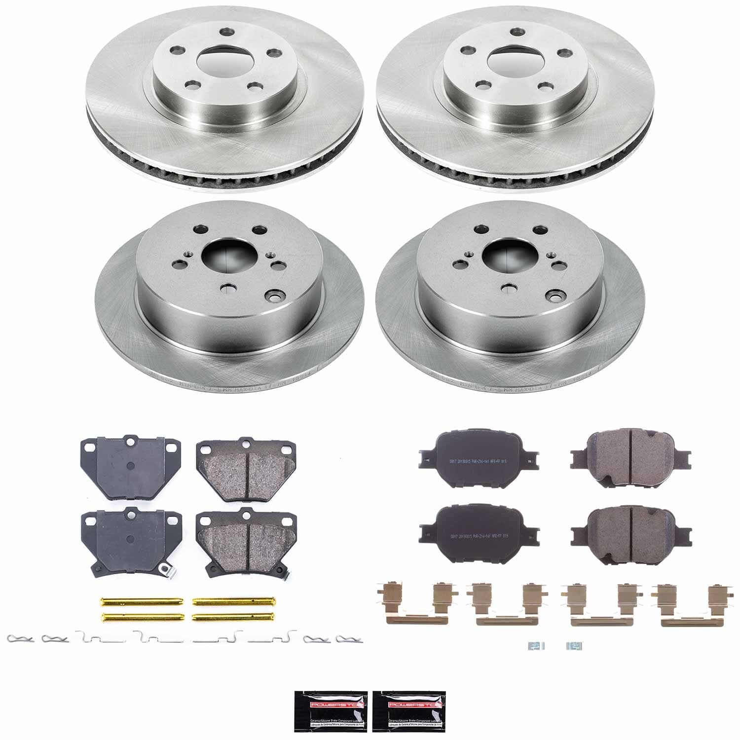 Power Stop - KOE2314 - Front and Rear - Disc Brake Pad and Rotor Kit image 1