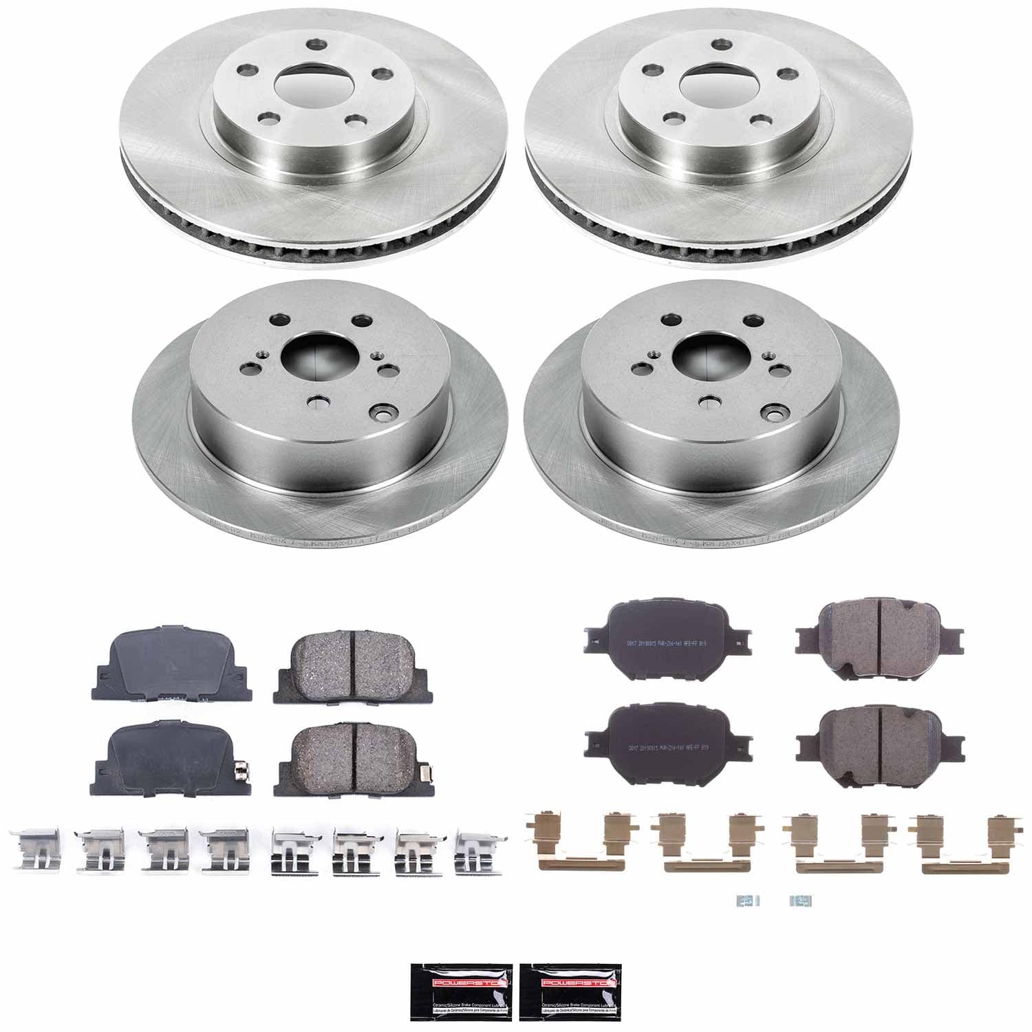 Power Stop - KOE2315 - Front and Rear - Disc Brake Pad and Rotor Kit image 1