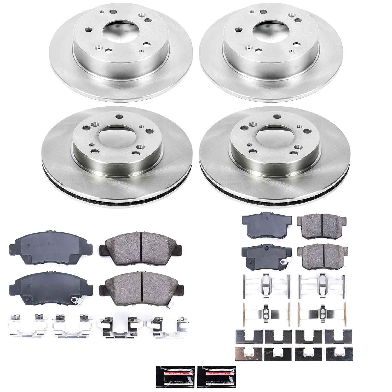 Power Stop - KOE2387 - Front and Rear - Disc Brake Pad and Rotor Kit image 1
