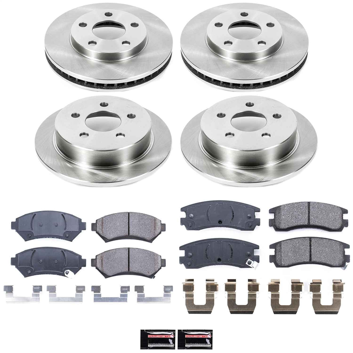 Power Stop - KOE2554 - Front and Rear - Disc Brake Pad and Rotor Kit image 1