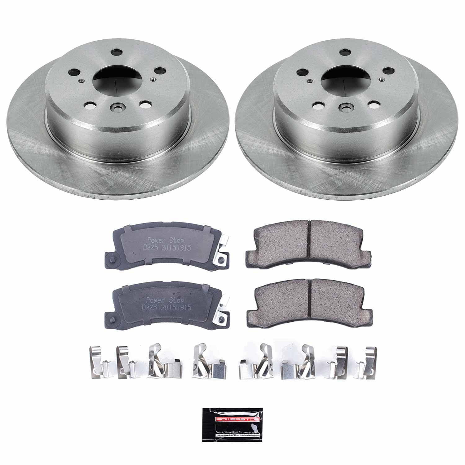 Power Stop - KOE2564 - Rear - Disc Brake Pad and Rotor Kit image 1