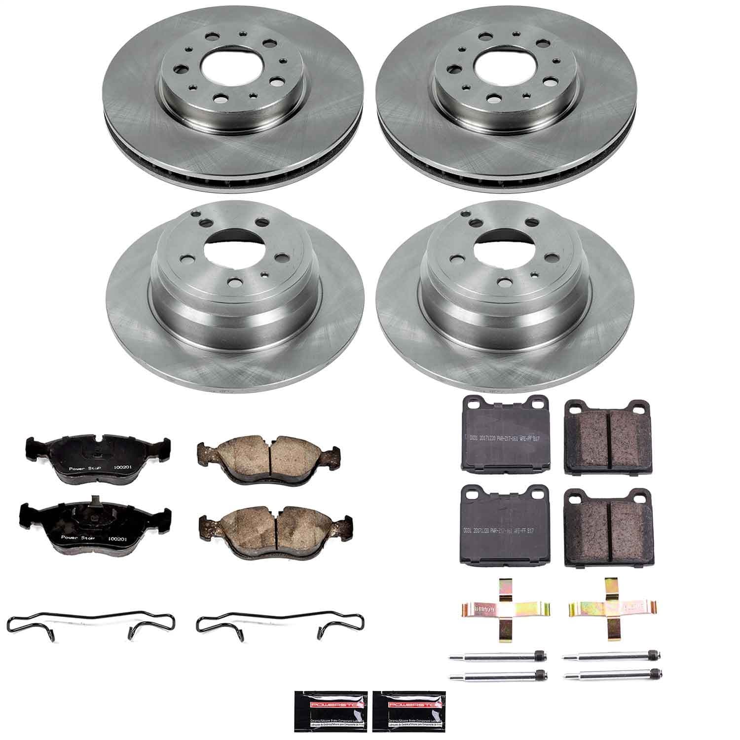 Power Stop - KOE2728 - Front and Rear - Disc Brake Pad and Rotor Kit image 1