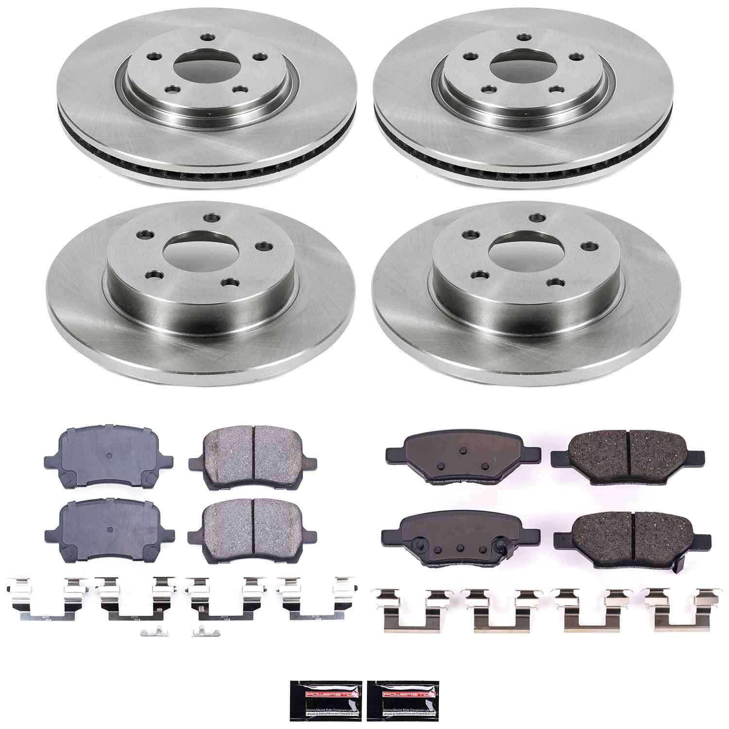 Power Stop - KOE2731 - Front and Rear - Disc Brake Pad and Rotor Kit image 1