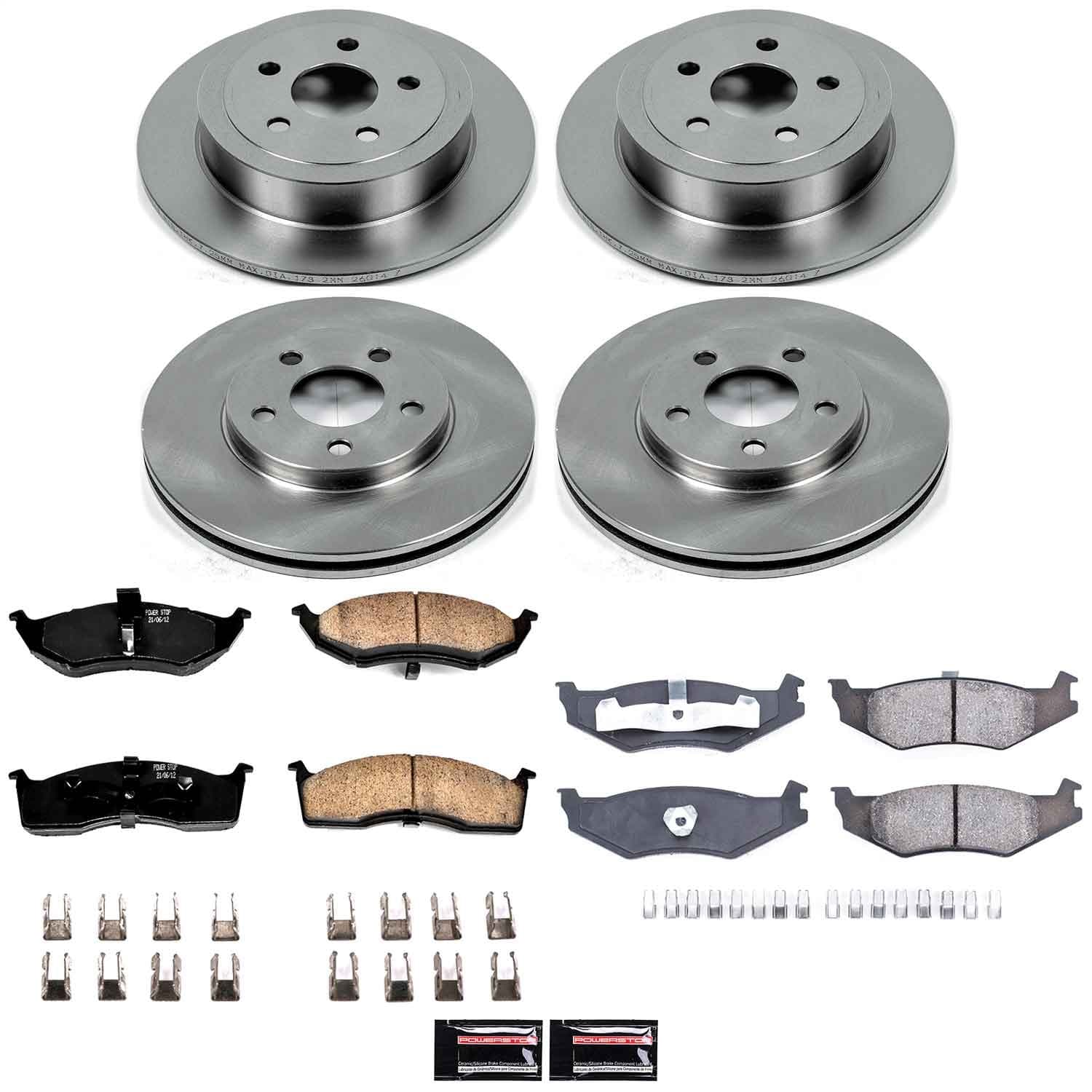 Power Stop - KOE2734 - Front and Rear - Disc Brake Pad and Rotor Kit image 1