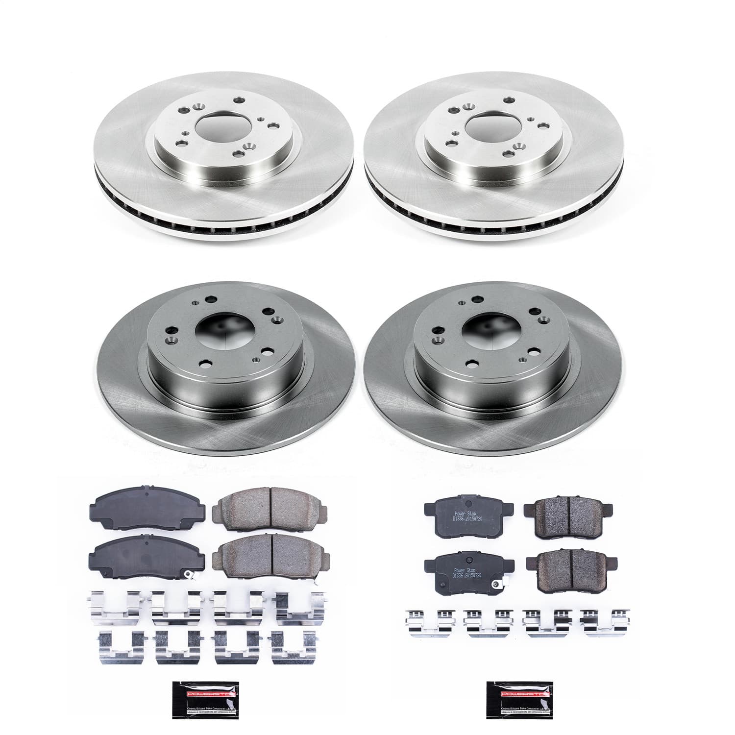 Power Stop - KOE2742 - Front and Rear - Disc Brake Pad and Rotor Kit image 1