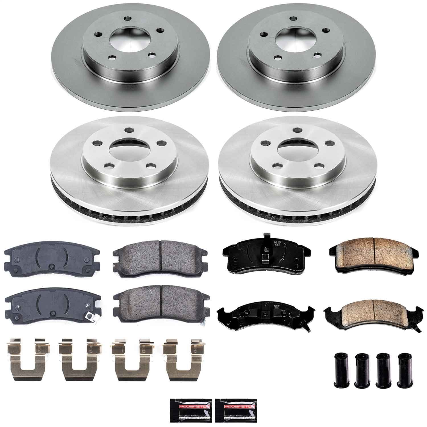 Power Stop - KOE2762 - Front and Rear - Disc Brake Pad and Rotor Kit image 1