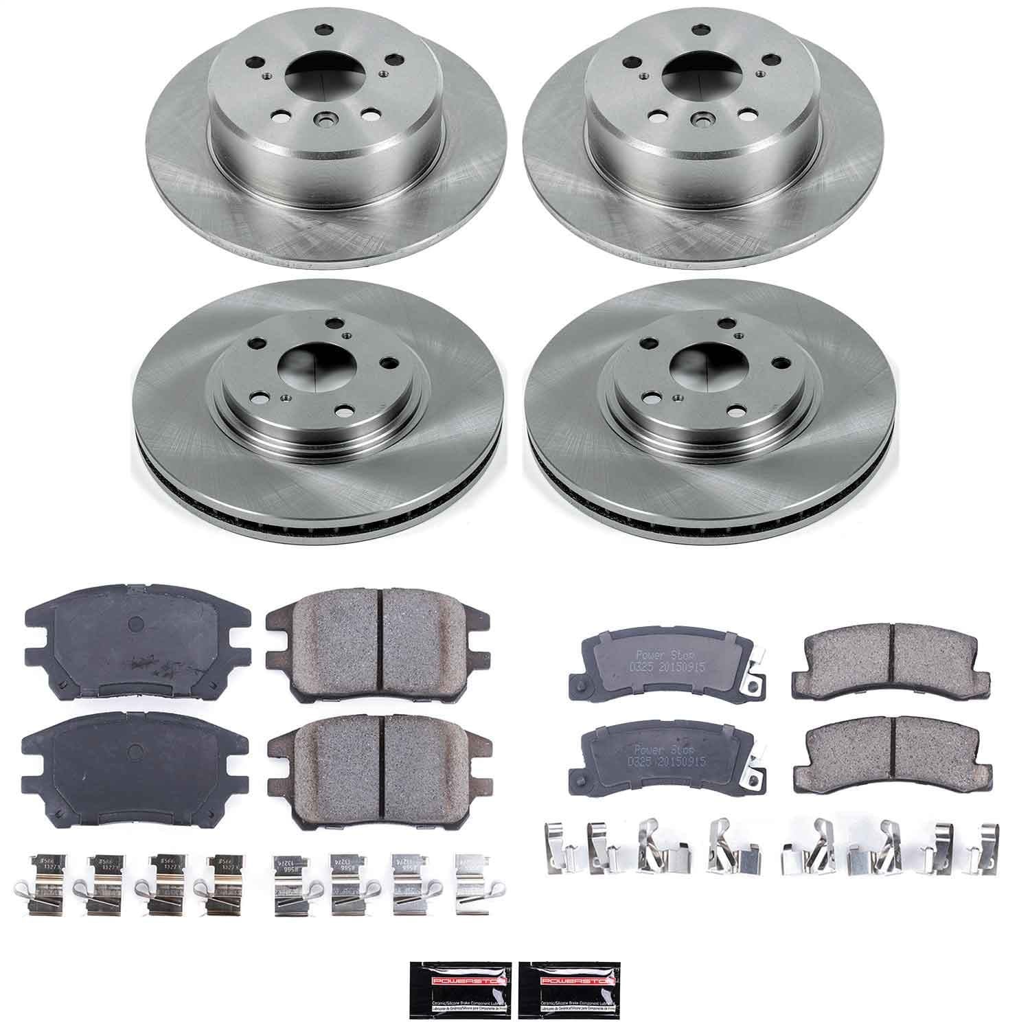 Power Stop - KOE2775 - Front and Rear - Disc Brake Pad and Rotor Kit image 1