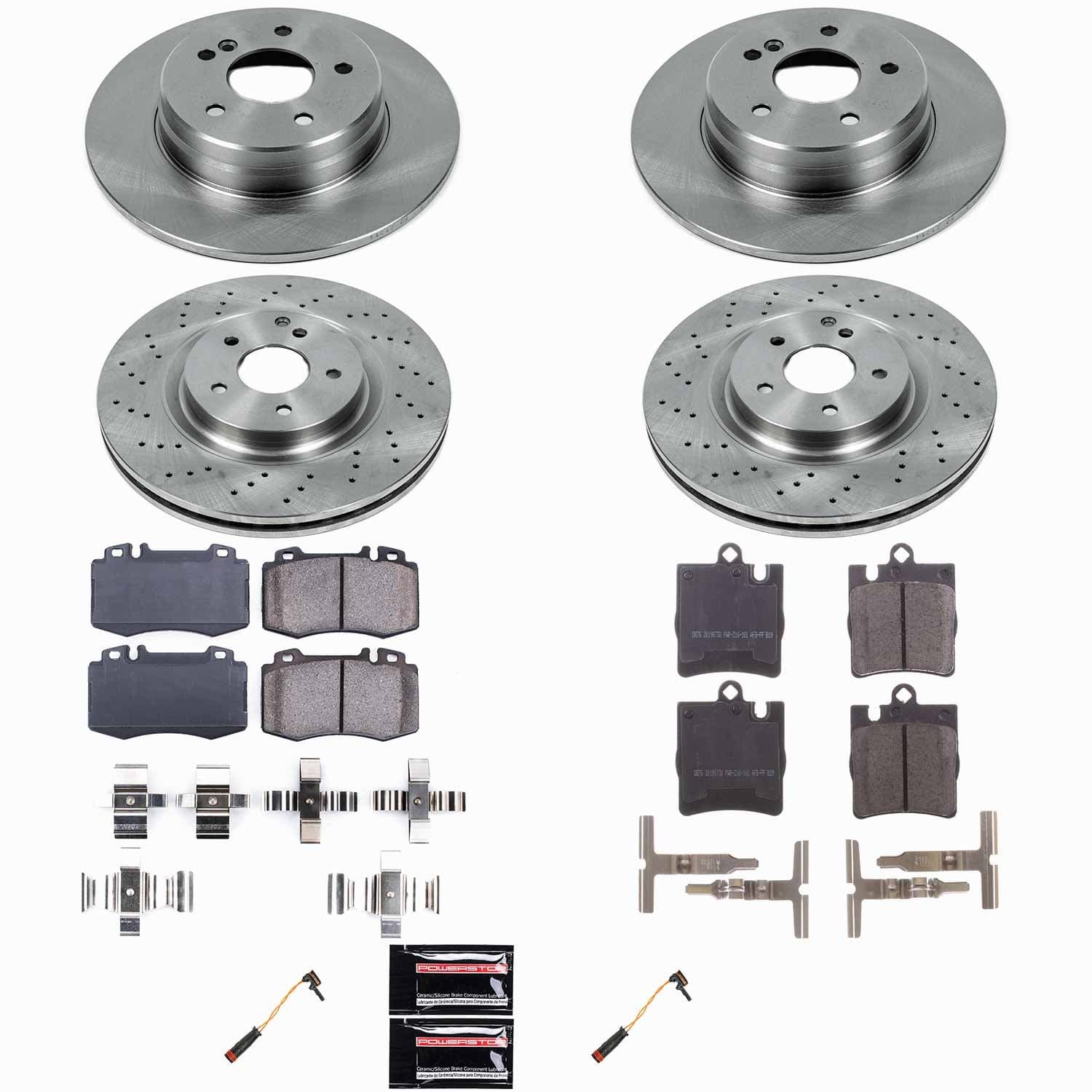 Power Stop - KOE2791 - Front and Rear - Disc Brake Pad and Rotor Kit image 1