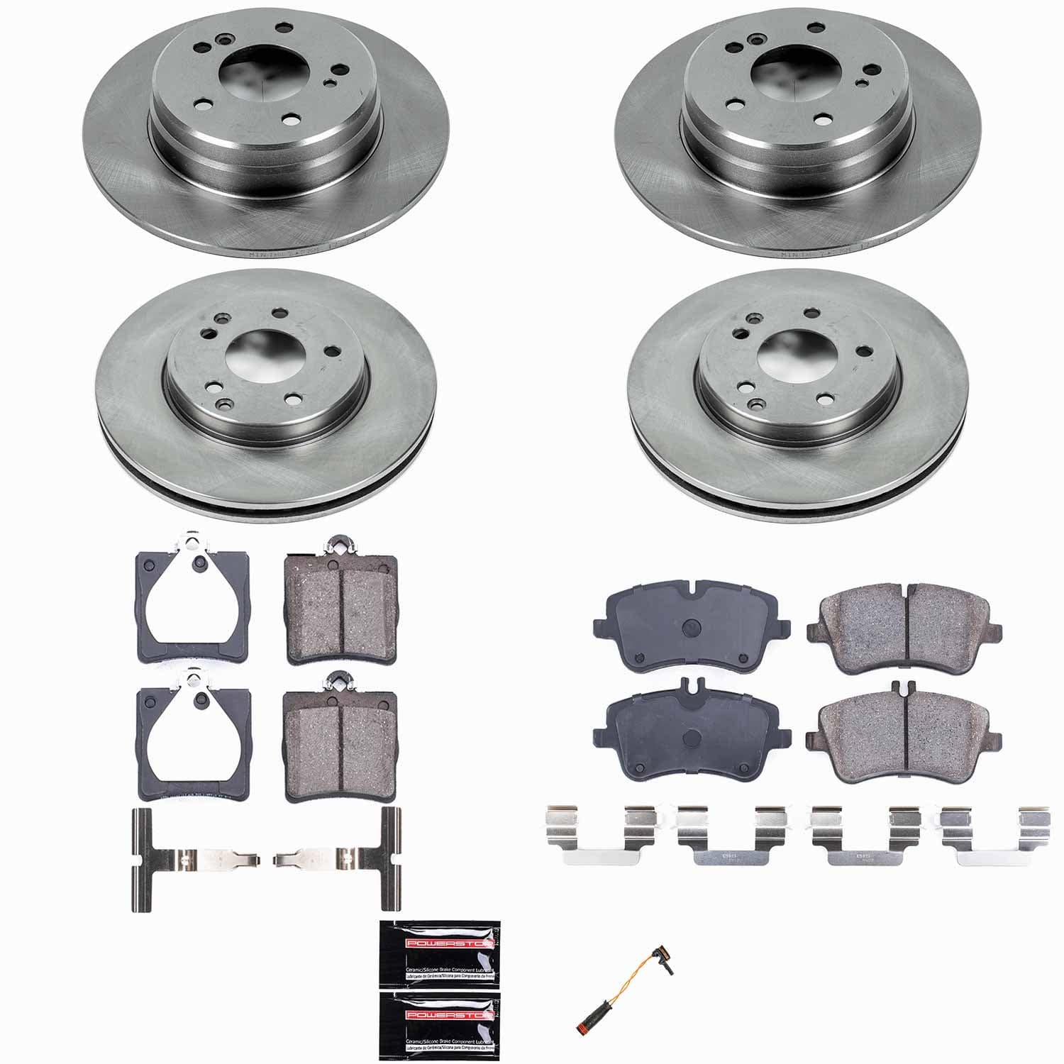 Power Stop - KOE2812 - Front and Rear - Disc Brake Pad and Rotor Kit image 1