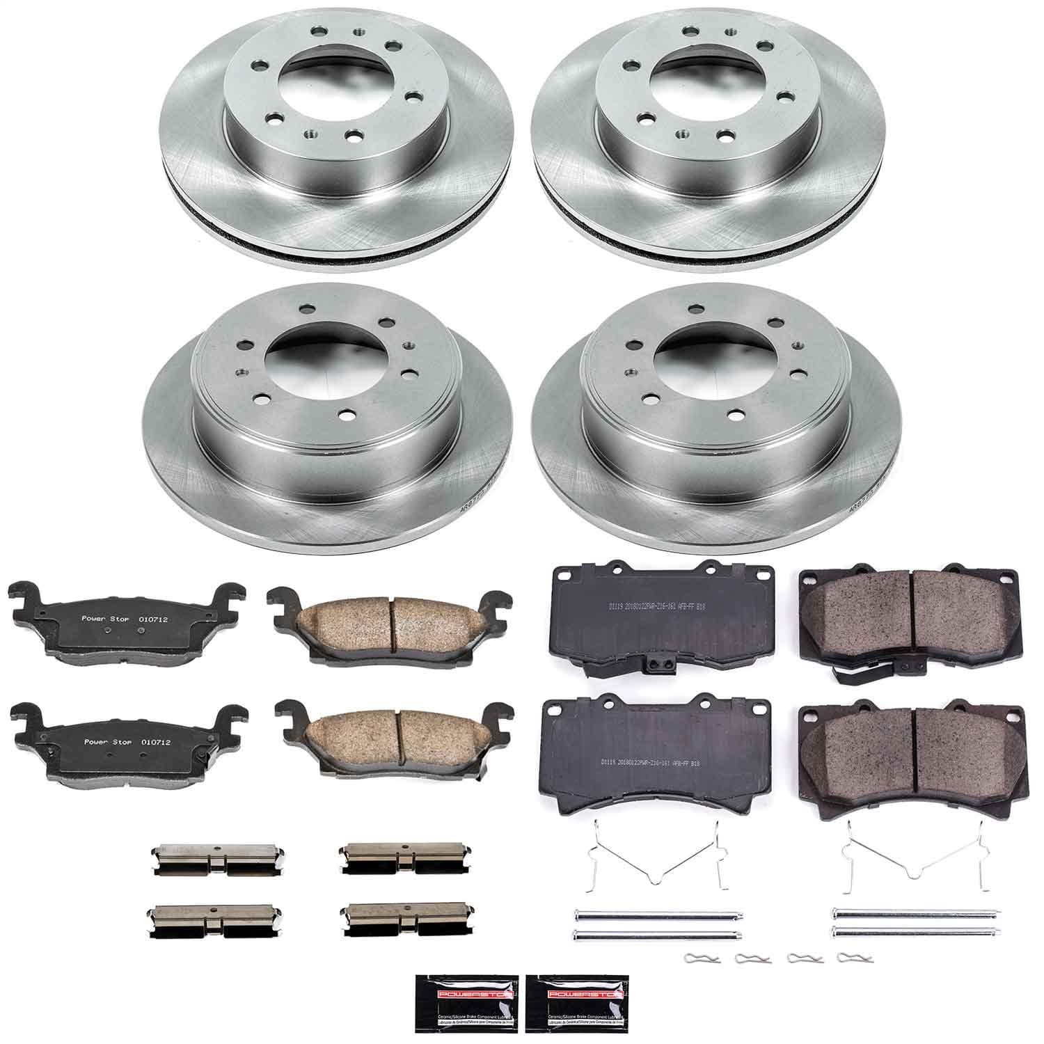 Power Stop - KOE2820 - Front and Rear - Disc Brake Pad and Rotor Kit image 1