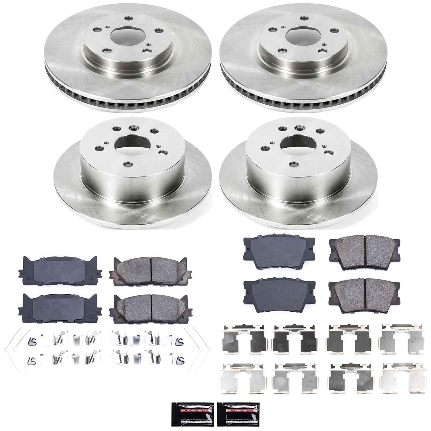 Power Stop - KOE2822 - Front and Rear - Disc Brake Pad and Rotor Kit image 1
