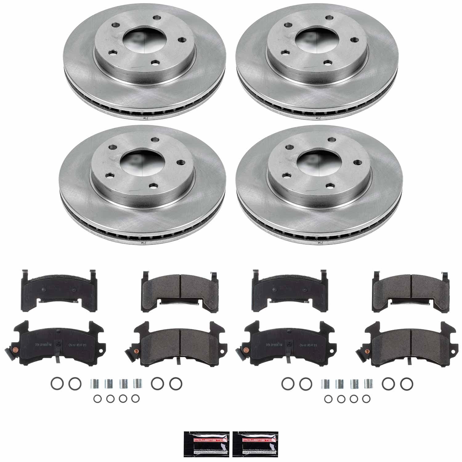 Power Stop - KOE2847 - Front and Rear - Disc Brake Pad and Rotor Kit image 1