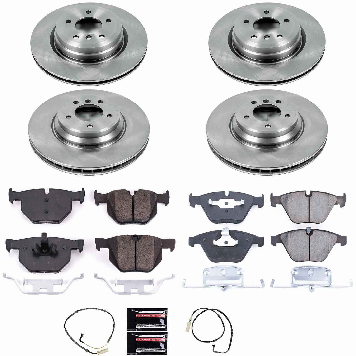 Power Stop - KOE2883 - Front and Rear - Disc Brake Pad and Rotor Kit image 1