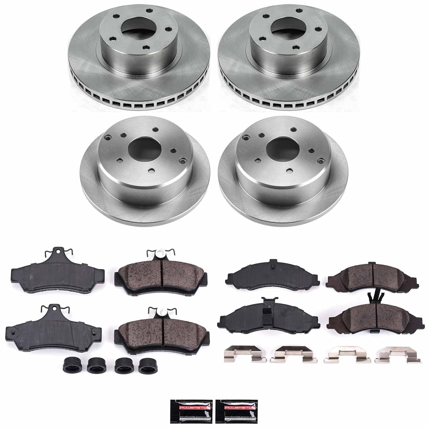 Power Stop - KOE2889 - Front and Rear - Disc Brake Pad and Rotor Kit image 1