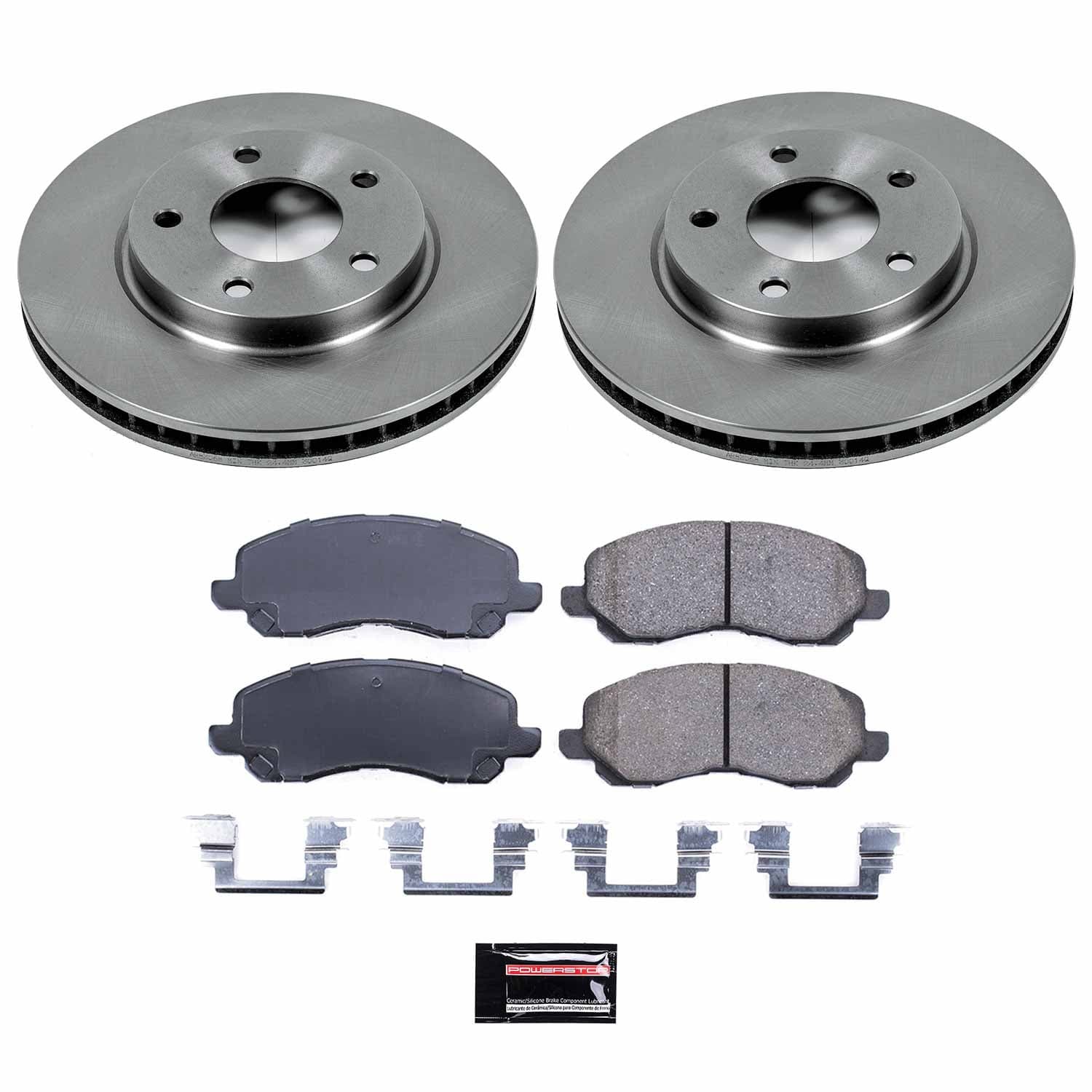 Power Stop - KOE2992 - Front - Disc Brake Pad and Rotor Kit image 1