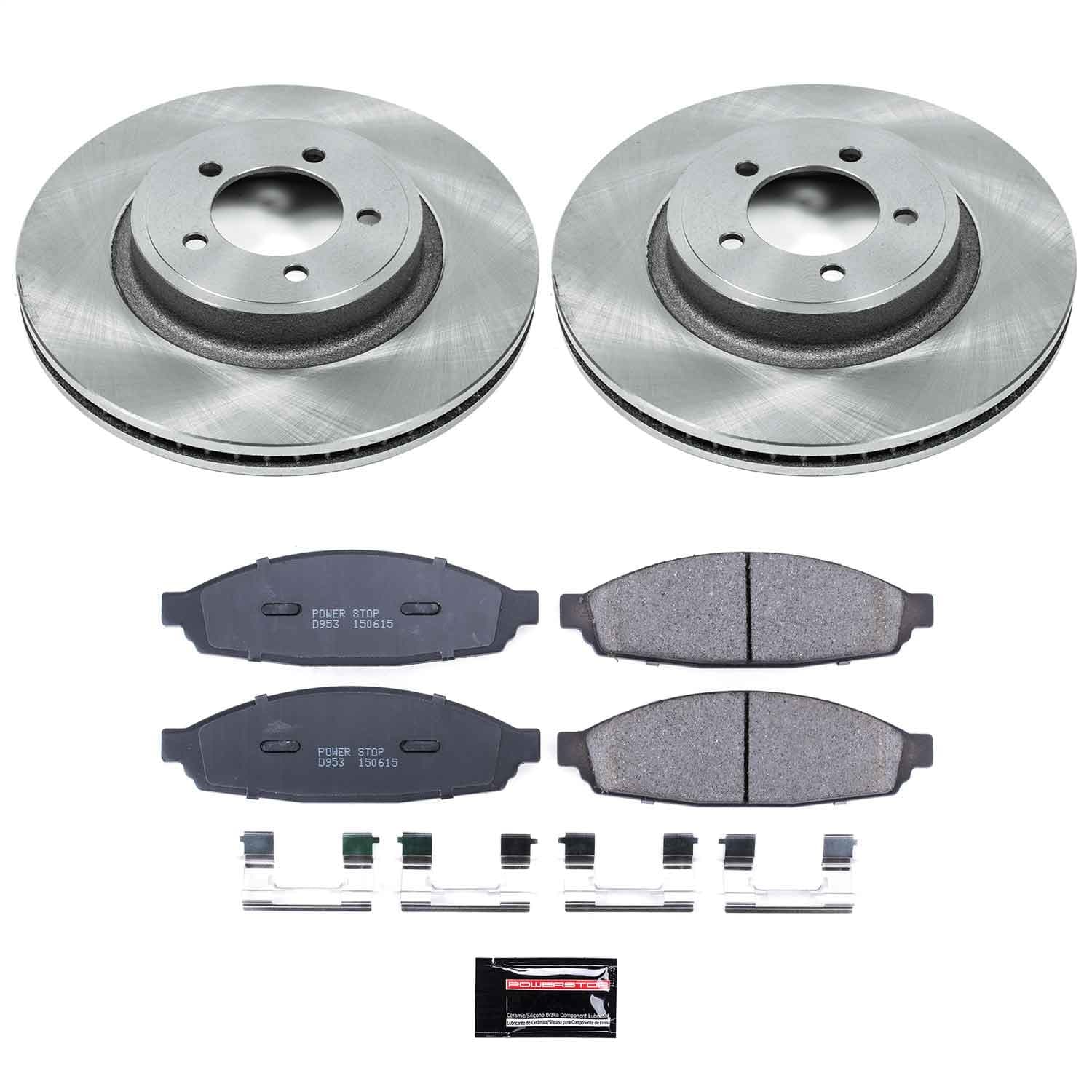 Power Stop - KOE3024 - Front - Disc Brake Pad and Rotor Kit image 1