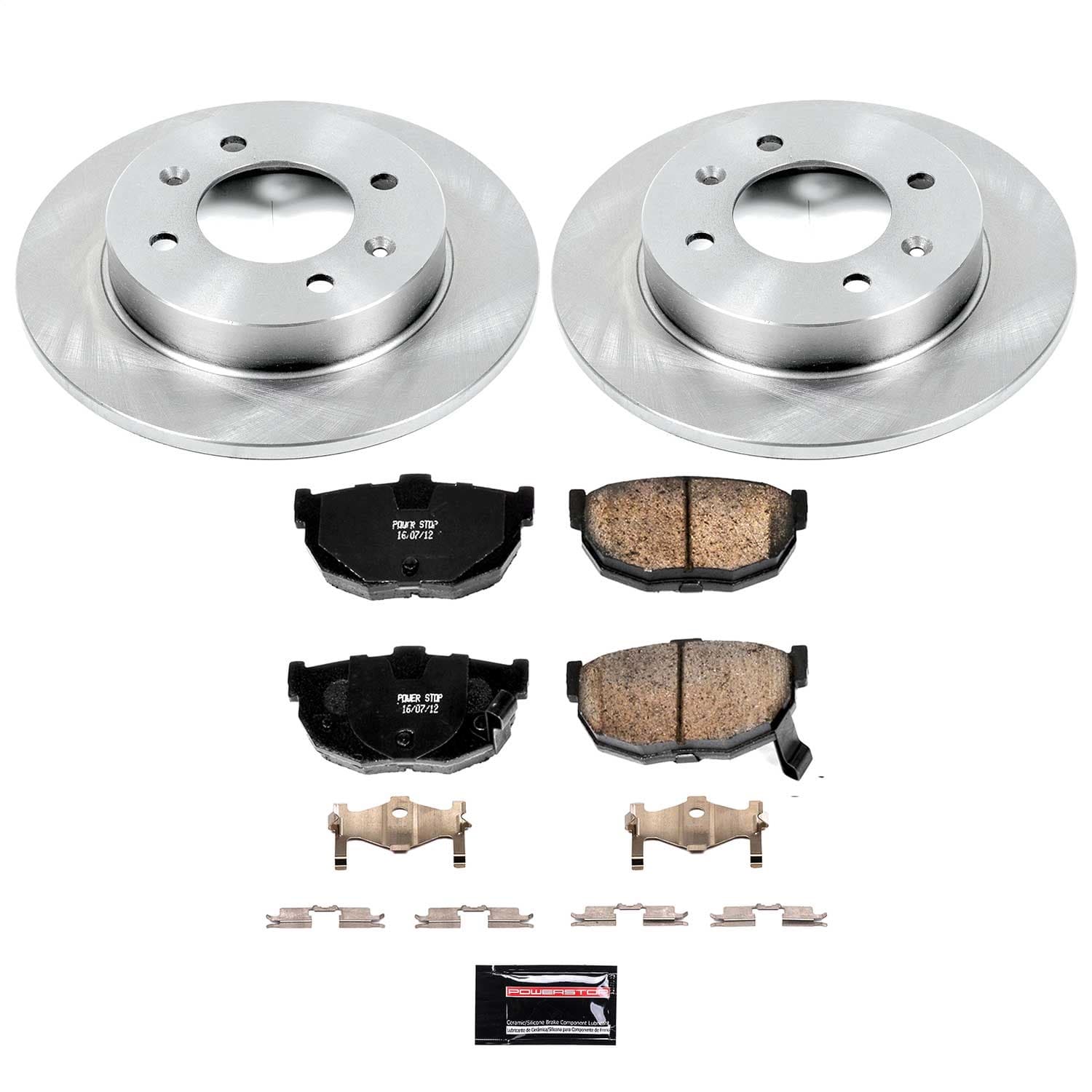 Power Stop - KOE3106 - Rear - Disc Brake Pad and Rotor Kit image 1