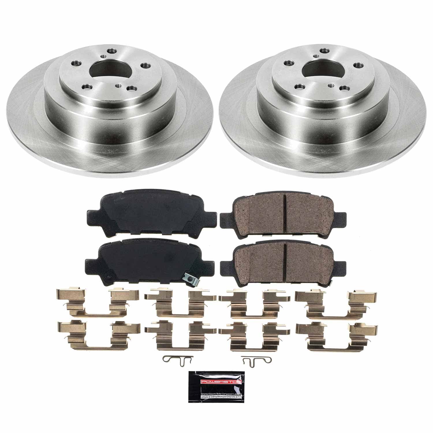 Power Stop - KOE3124 - Rear - Disc Brake Pad and Rotor Kit image 1