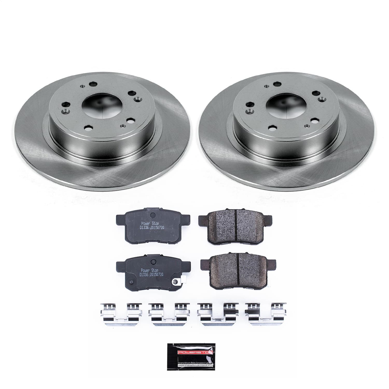 Power Stop - KOE3127 - Rear - Disc Brake Pad and Rotor Kit image 1