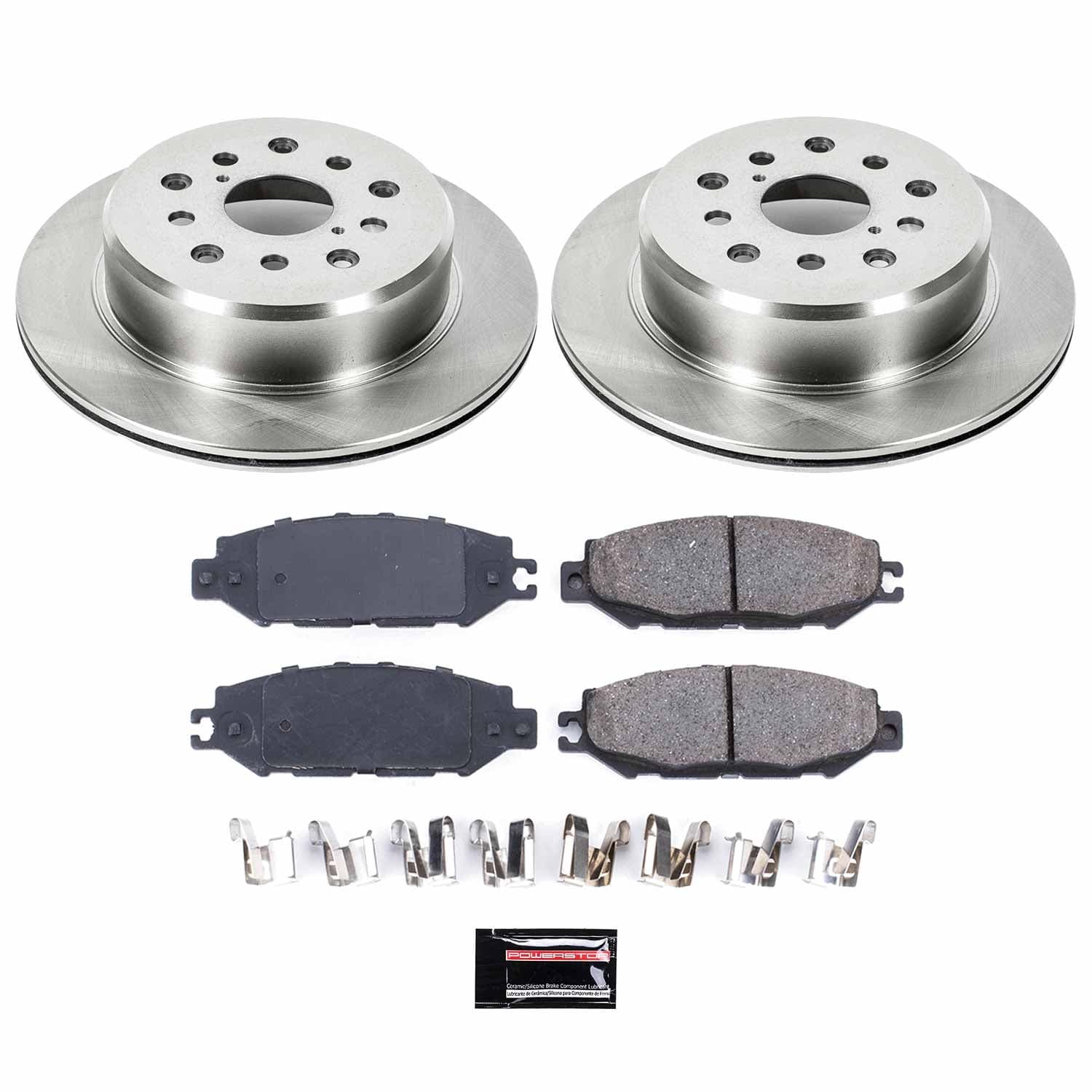 Power Stop - KOE3134 - Rear - Disc Brake Pad and Rotor Kit image 1