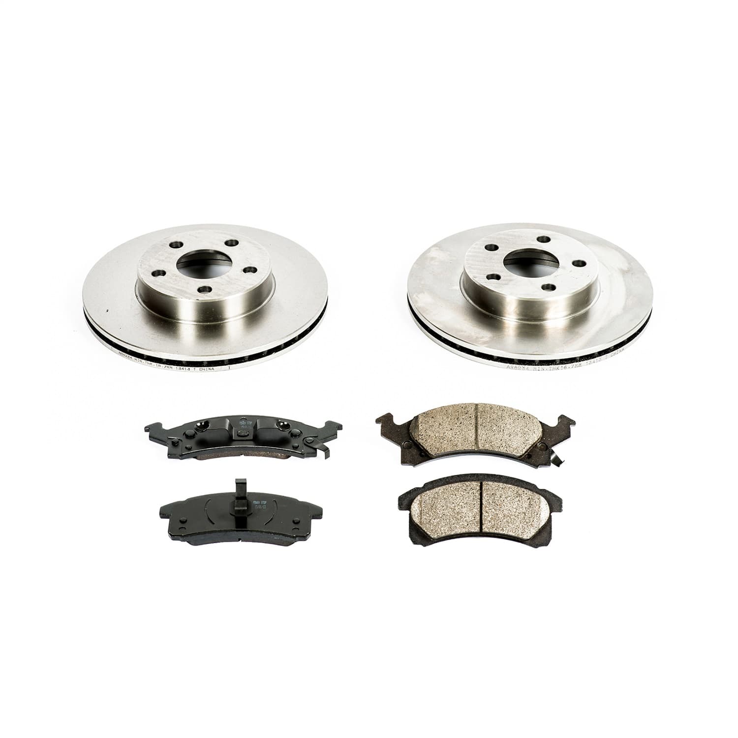 Power Stop - KOE3156 - Front - Disc Brake Pad and Rotor Kit image 1