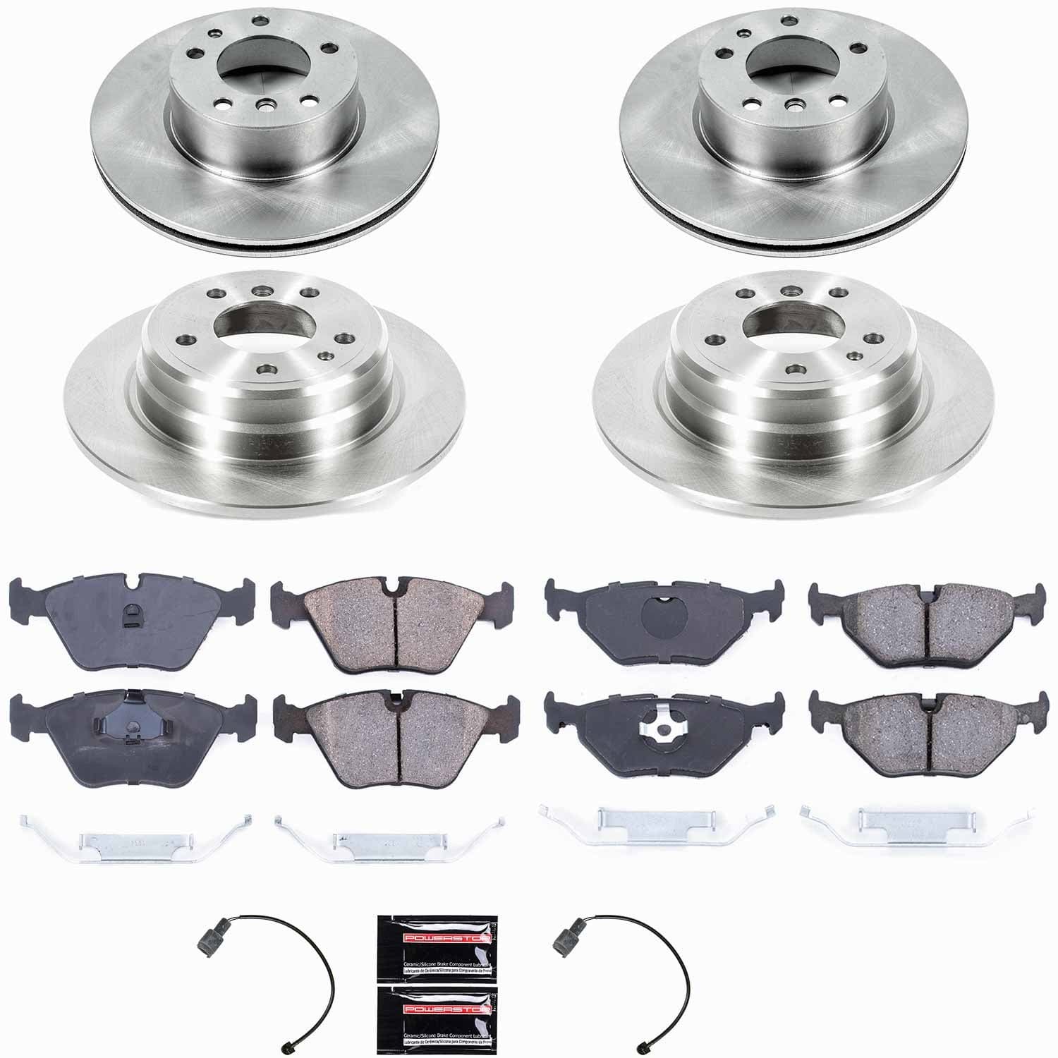 Power Stop - KOE392 - Front and Rear - Disc Brake Pad and Rotor Kit image 1