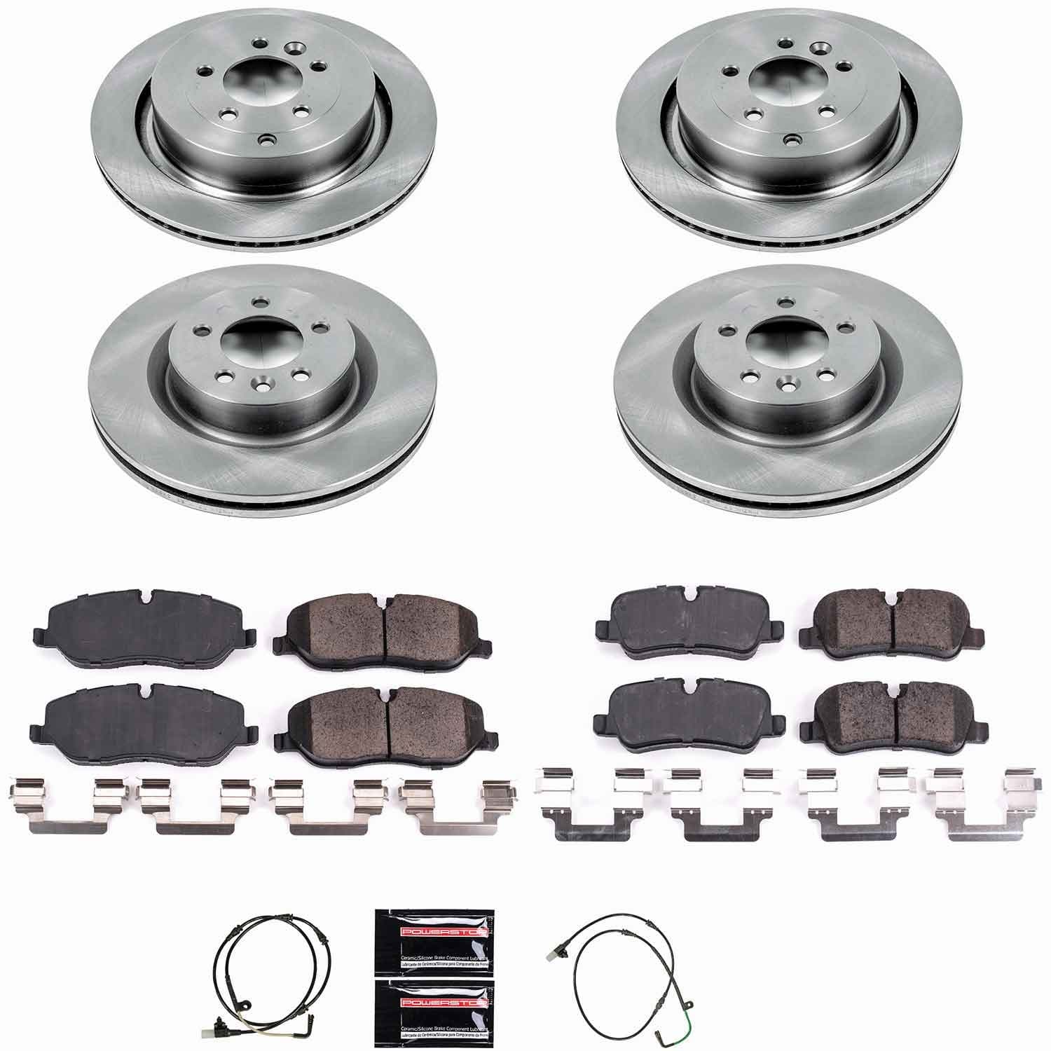 Power Stop - KOE4059 - Front and Rear - Disc Brake Pad and Rotor Kit image 1